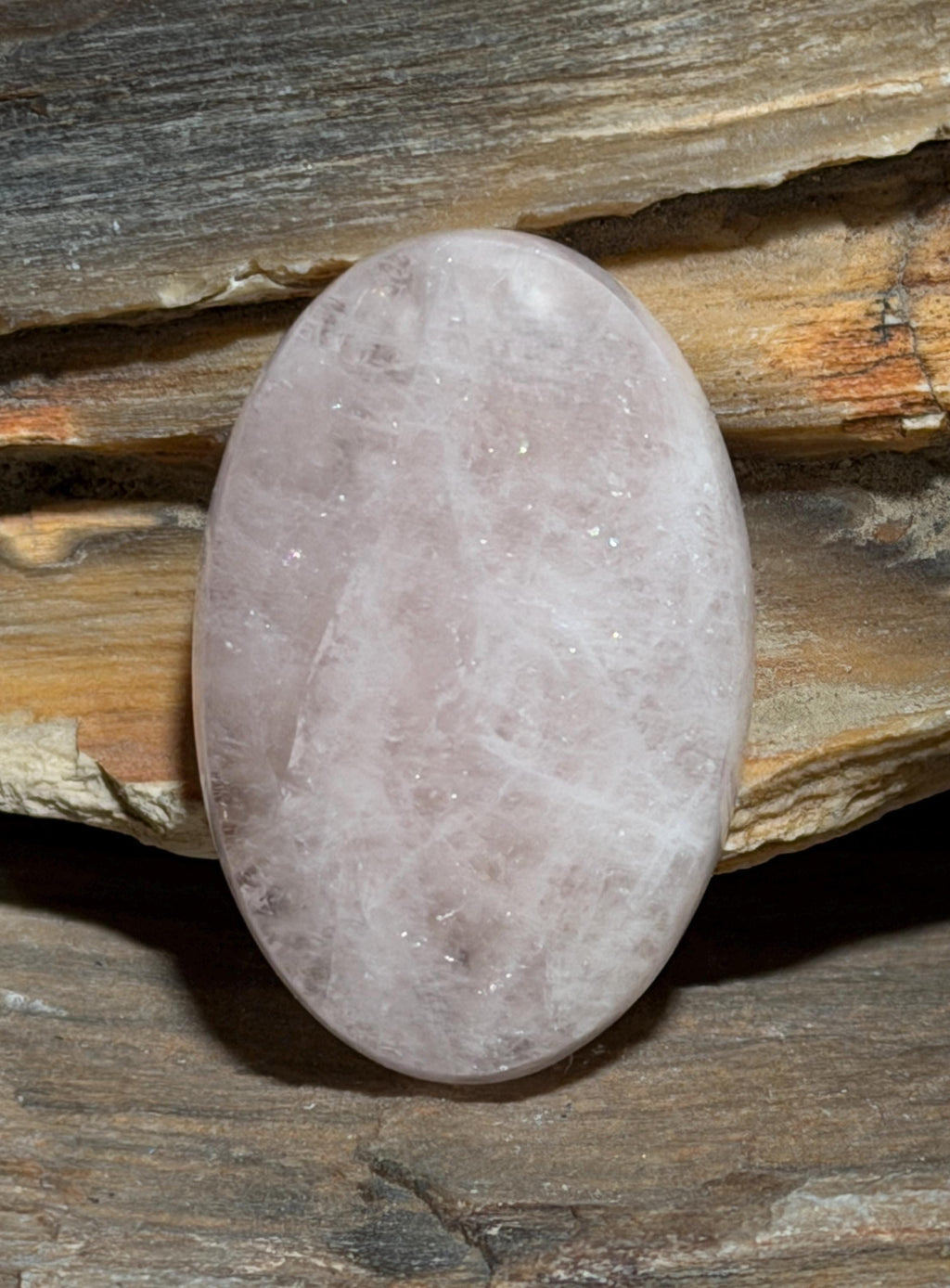 Morganite Cabochon, Natural Blush Pink Morganite, Large Oval Gemstone, Polished Shimmery Pink Beryl, Pendant Stone, Jewelry Making