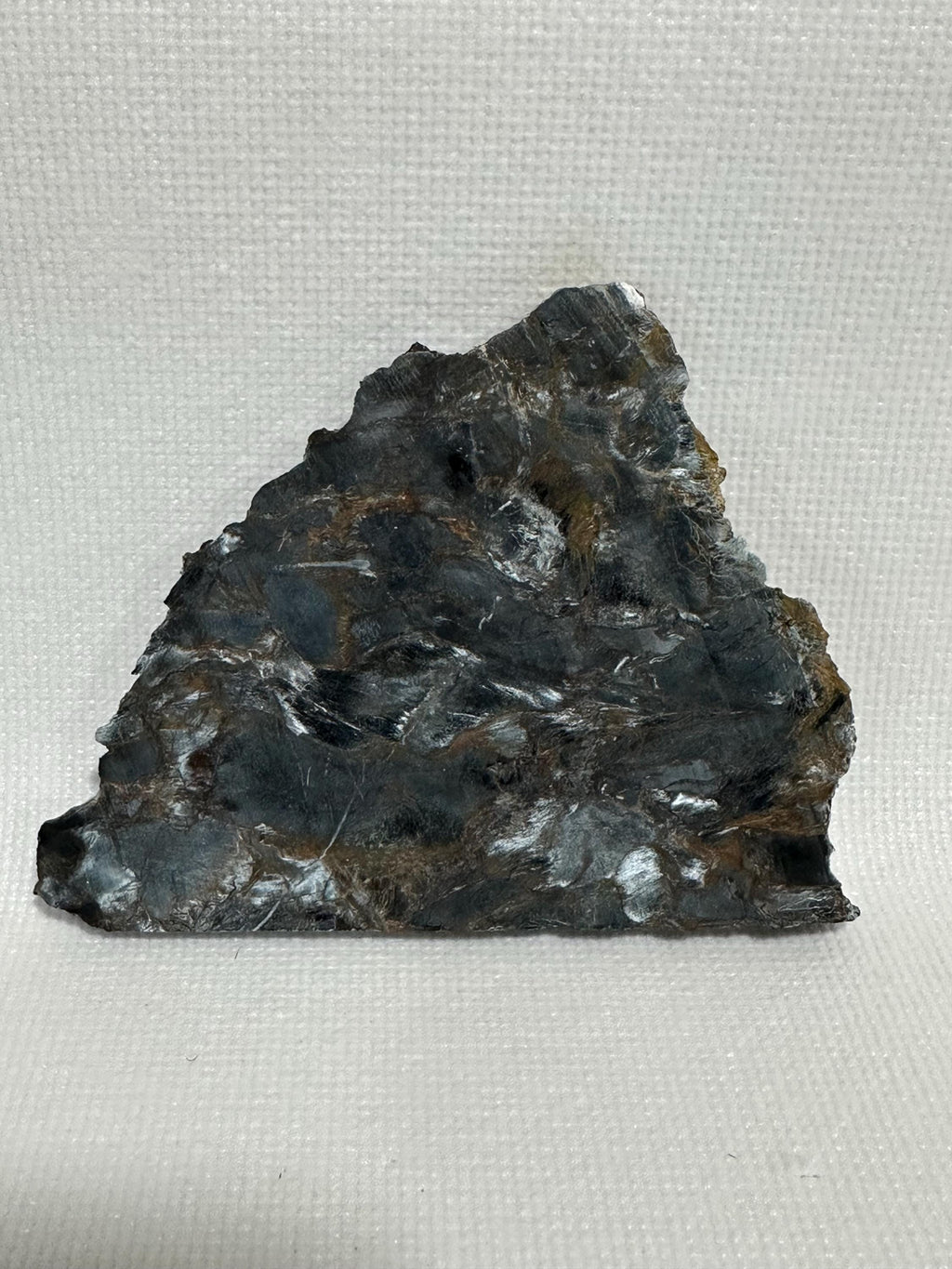 Pietersite slab—AA grade & unpolished—for collection or lapidary use