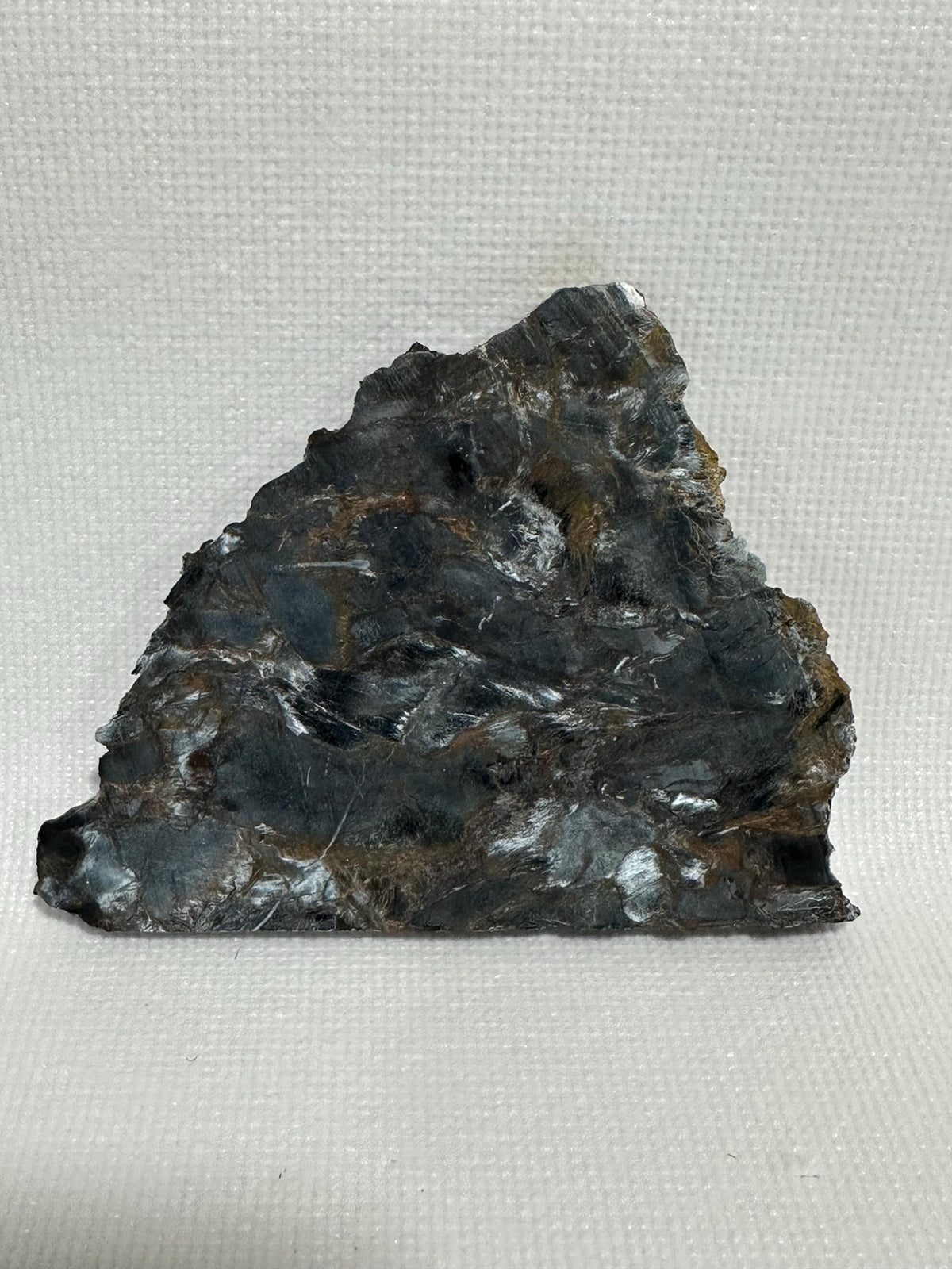 Pietersite slab—AA grade & unpolished—for collection or lapidary use