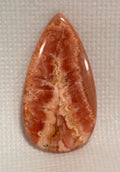 Rhodochrosite cabochon, creamy banding, for jewelry making