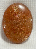 Sunstone cabochon, loose gemstone for jewelry making—FIERY SPARKLE