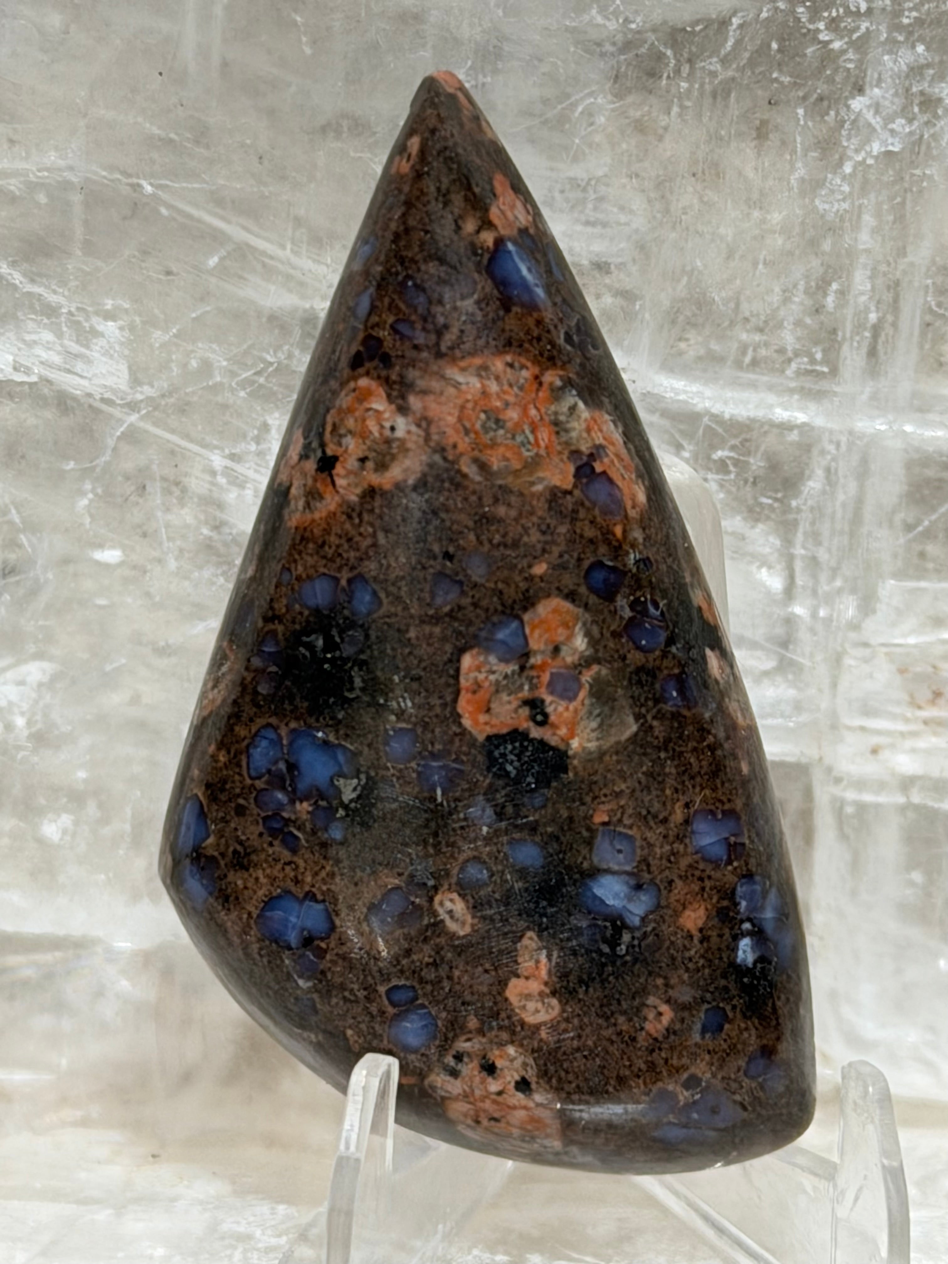 Texas Llanite Cabochon, Freeform Designer Stone, Blue Quartz