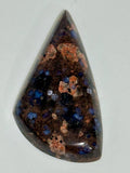 Llanite Rhyolite Freeform Cabochon, Blue Quartz Jewelry Stone, Wire Wrapping Cab, Hand Polished Gemstone