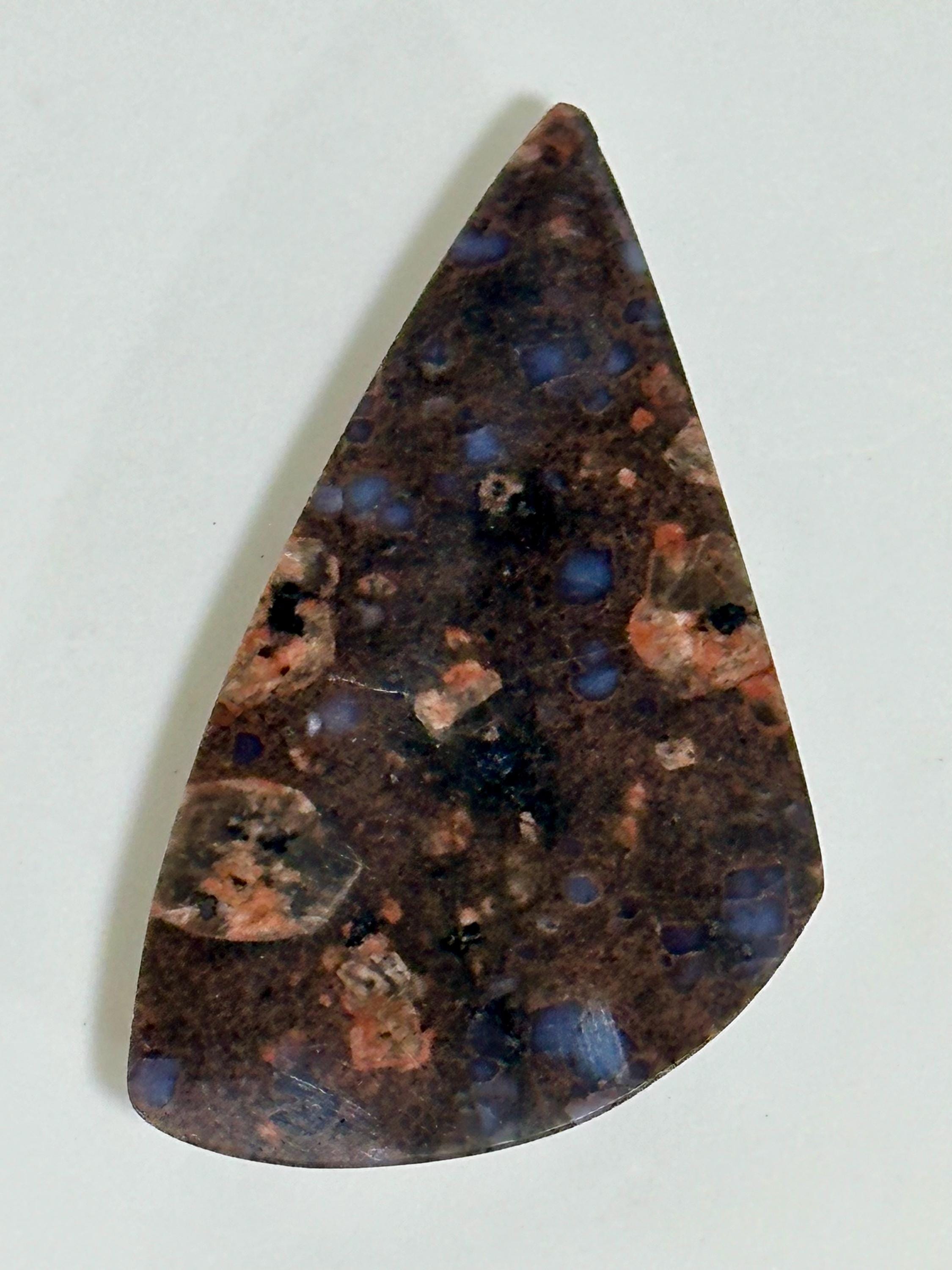 Llanite Rhyolite Freeform Cabochon, Blue Quartz Jewelry Stone, Wire Wrapping Cab, Hand Polished Gemstone