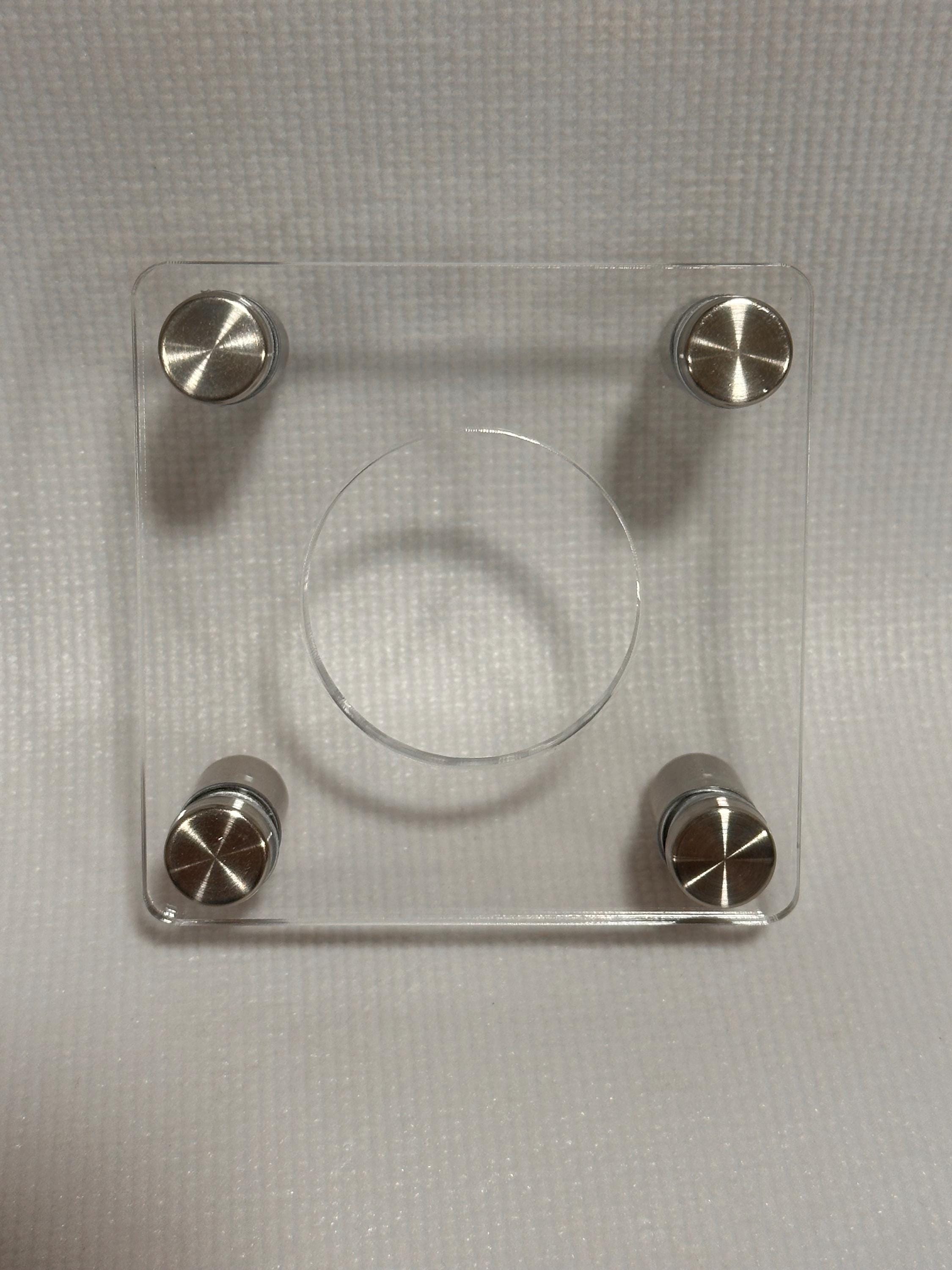 Custom steel and acrylic sphere stand for 1.5 inch+ specimens