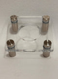 Custom steel and acrylic sphere stand for 1.5 inch+ specimens