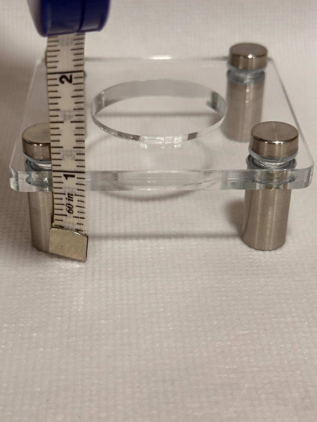 Custom steel and acrylic sphere stand for 1.5 inch+ specimens