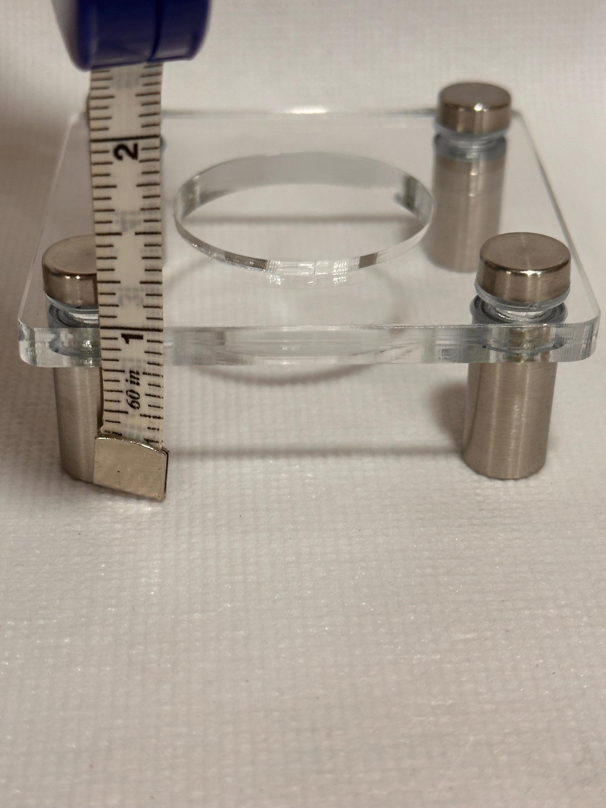 Custom steel and acrylic sphere stand for 1.5 inch+ specimens