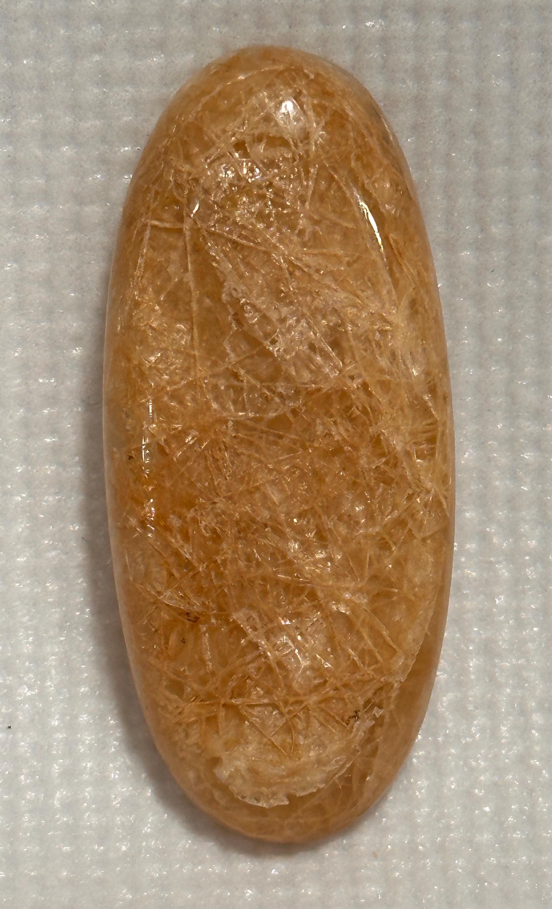 Golden Spider Web Hyalite Cabochon, Utah Bubble Opal, Rare Golden Opal Gemstone, Large Oval Cabochon