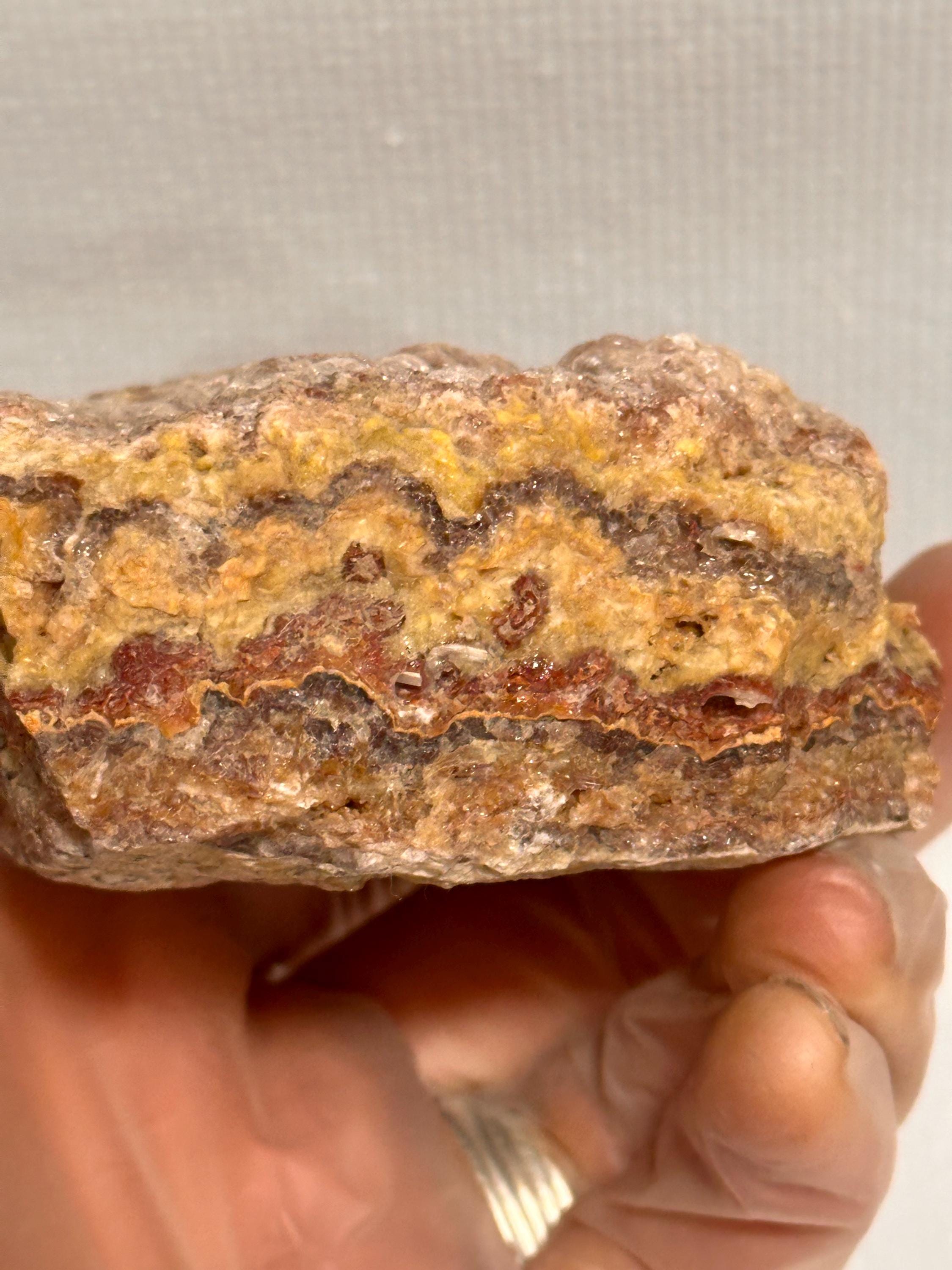 Raw Bacon Bubble Opal display piece or for lapidary fun, RARE, from Milford, Utah