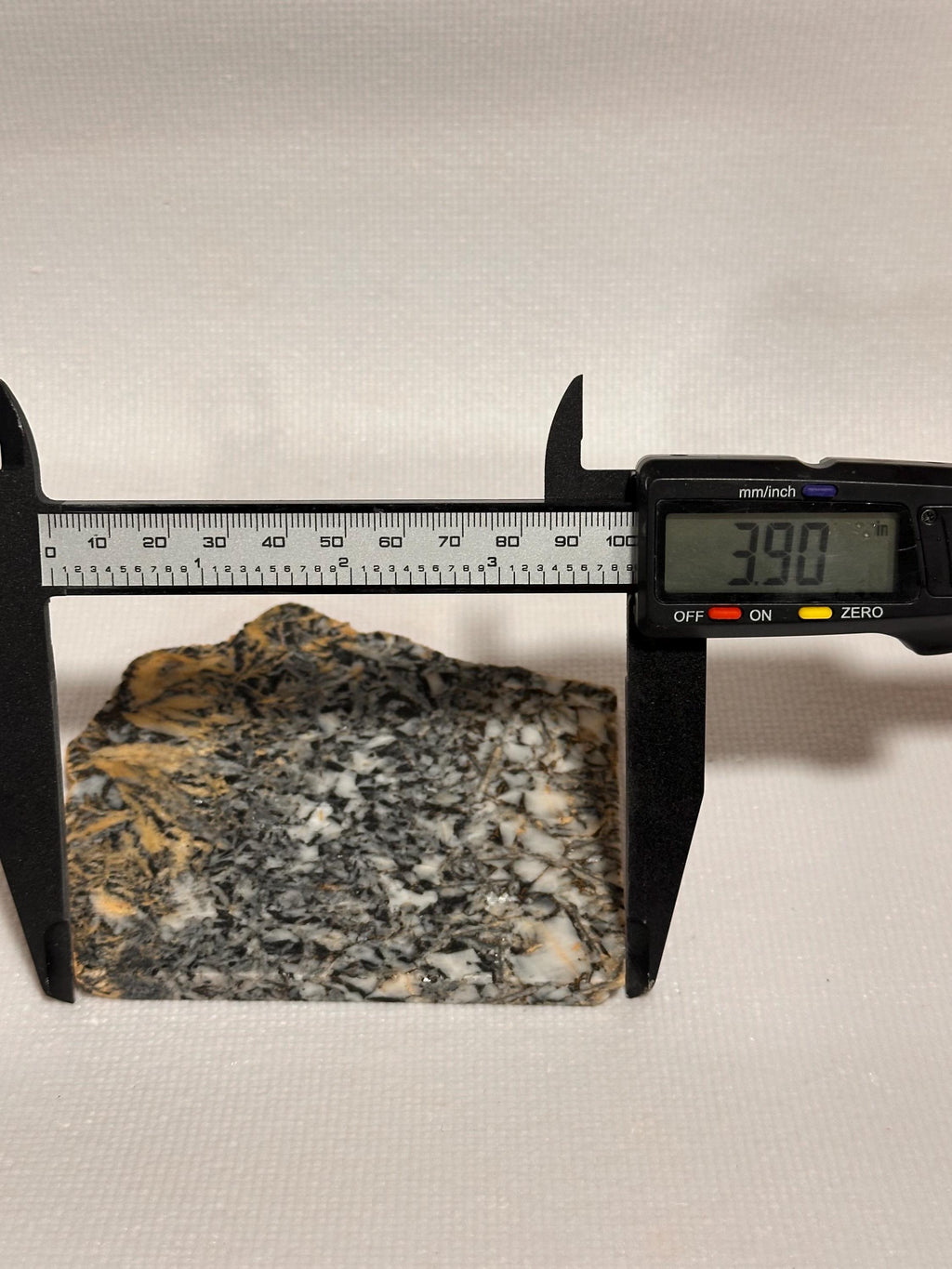 Canadian Pinolith Jasper Slab, Yellow Breccia Gemstone for Lapidary, Unpolished Stone