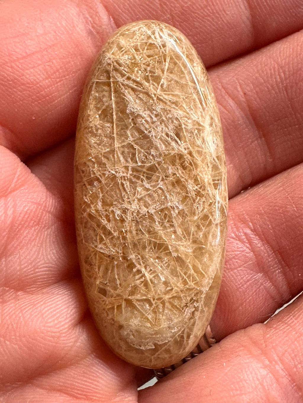 Golden Spider Web Hyalite Cabochon, Utah Bubble Opal, Rare Golden Opal Gemstone, Large Oval Cabochon