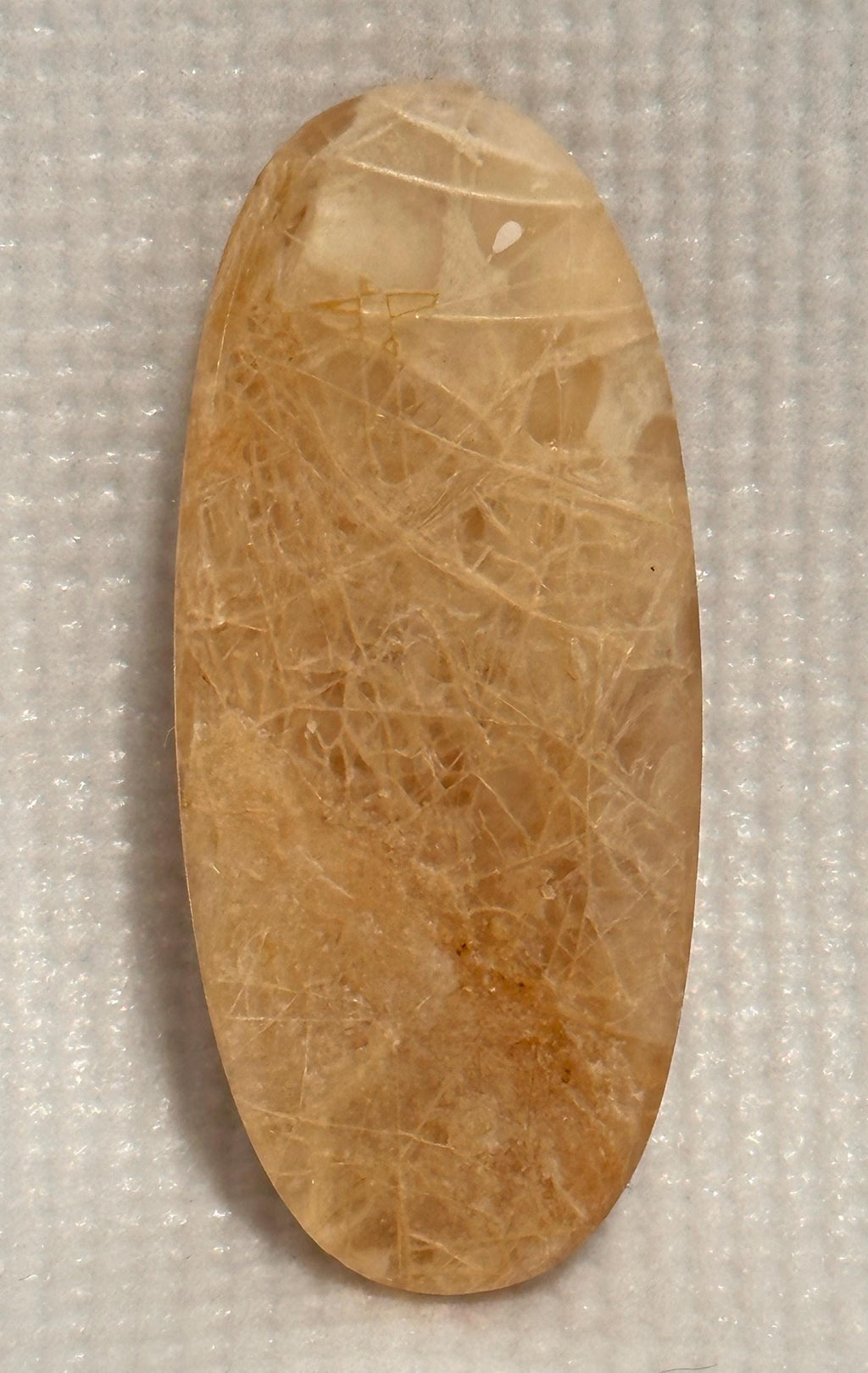Golden Spider Web Hyalite Cabochon, Utah Bubble Opal, Rare Golden Opal Gemstone, Large Oval Cabochon