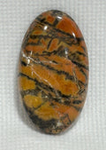 Black Feather Jasper bold large oval cabochon, loose gemstone for jewelry making