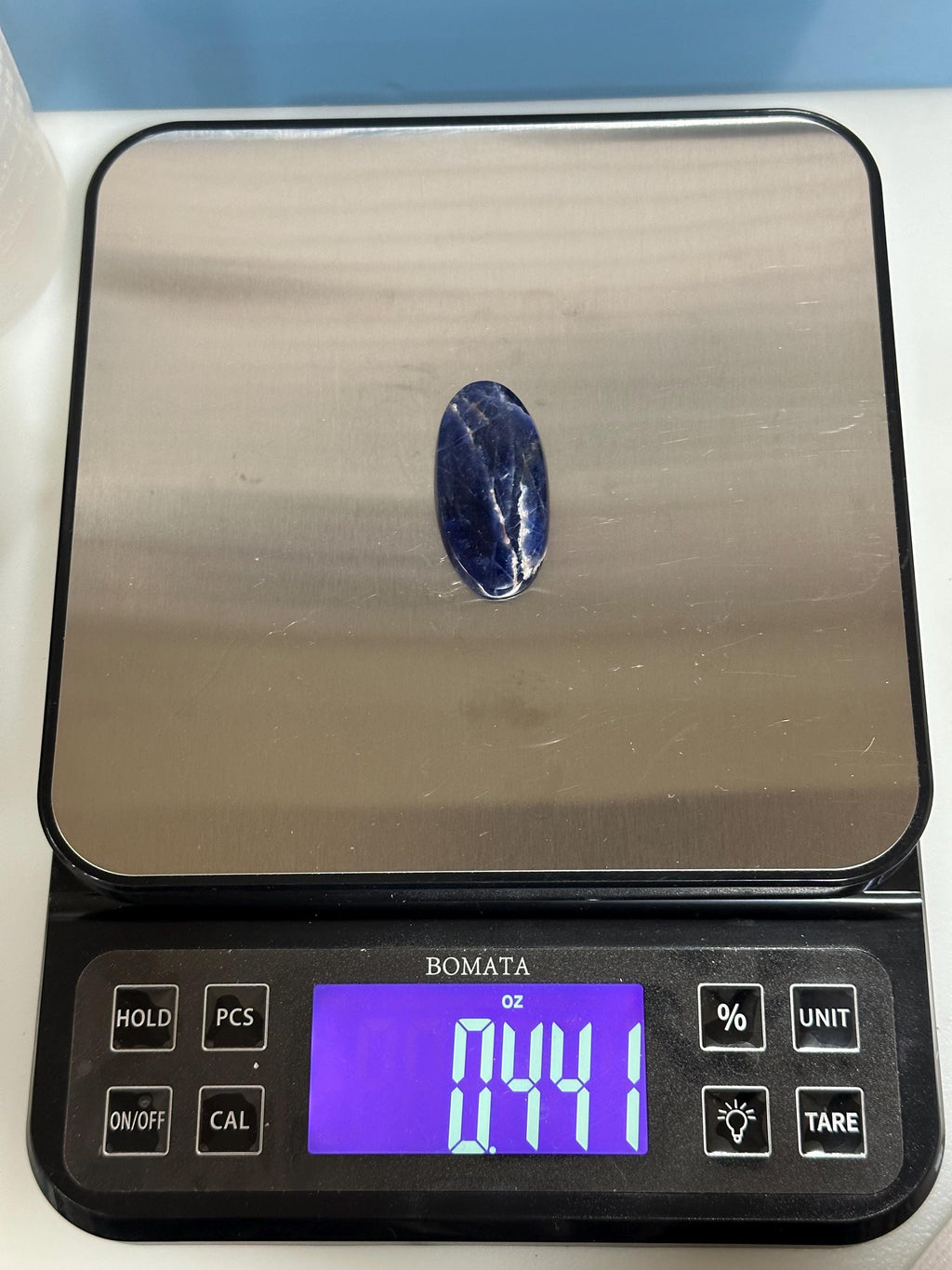 Sodalite with Hackmanite large oval cabochon for jewelry making—GEM GRADE
