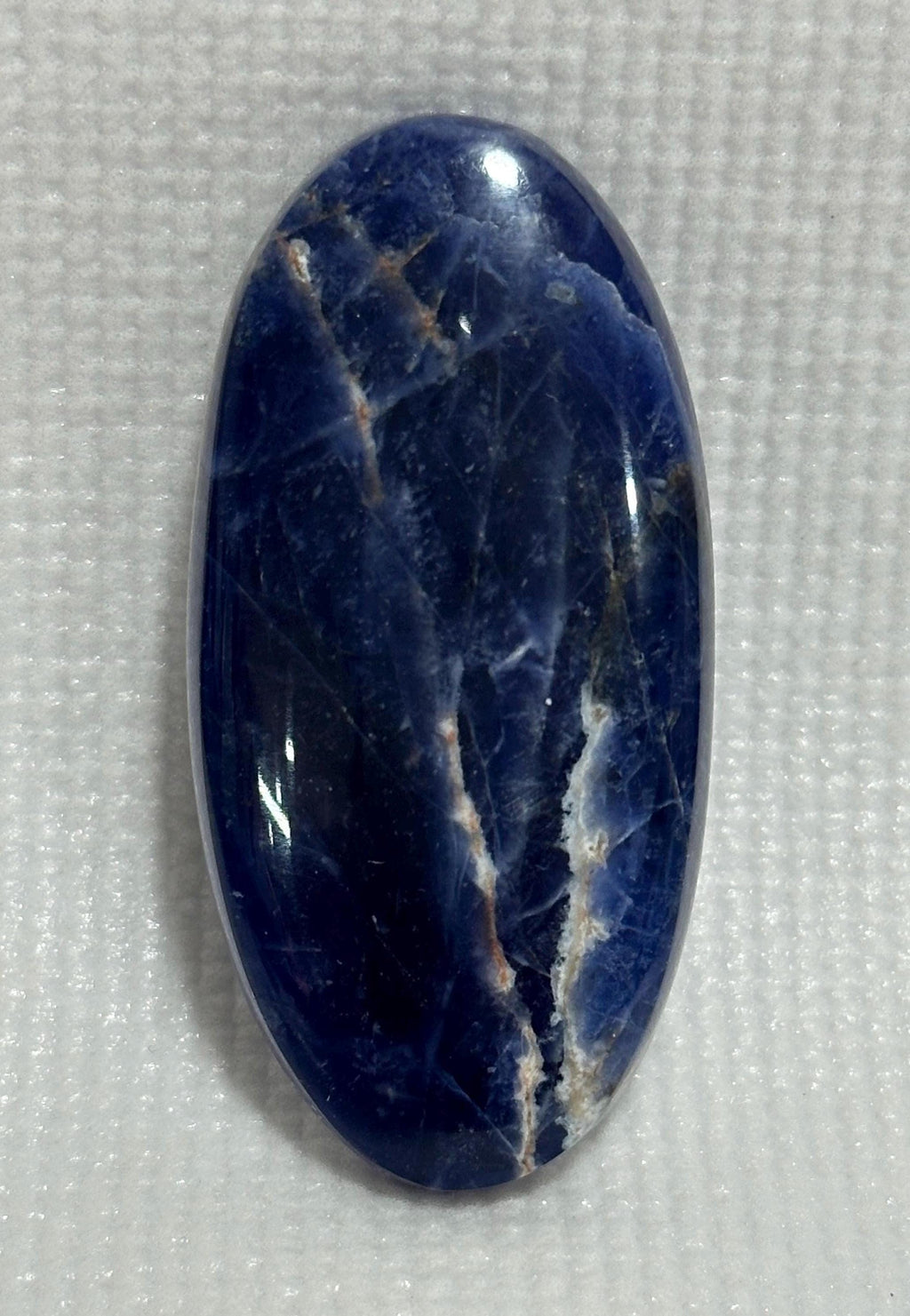 Sodalite with Hackmanite large oval cabochon for jewelry making—GEM GRADE