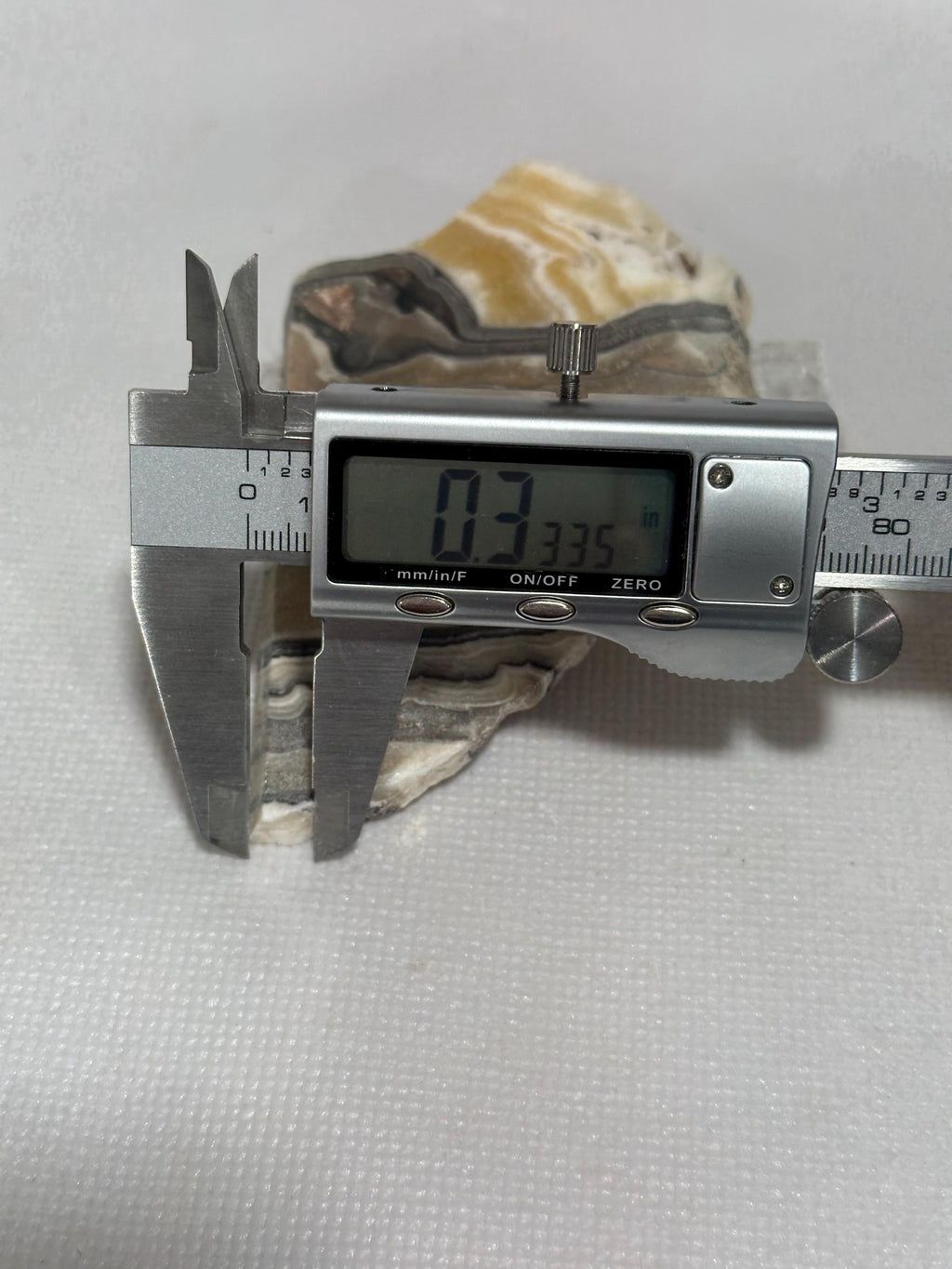 Banded Calcite Zebra Onyx unpolished small slab for lapidary use—GEMMY!