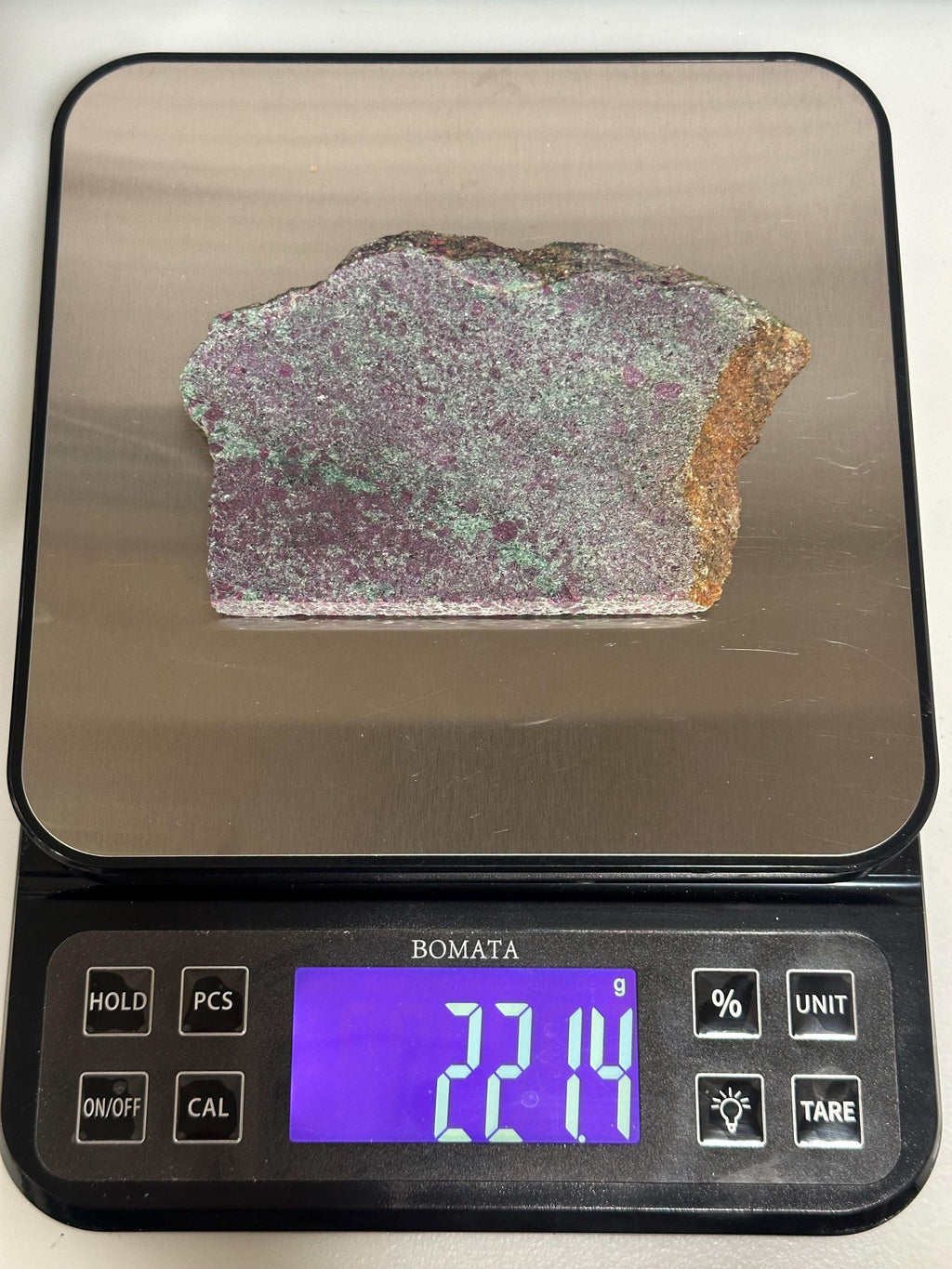 Ruby Fuchsite slab for lapidary fun, unpolished—GEMMY!