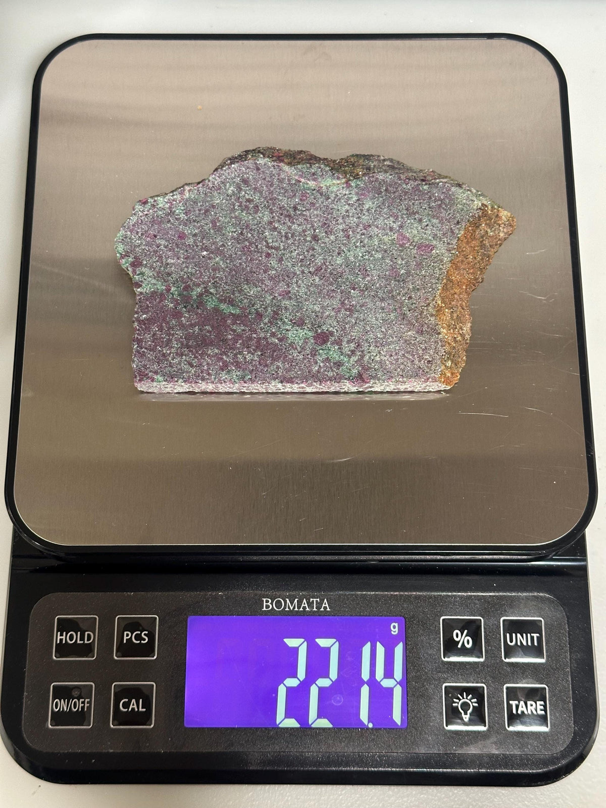 Ruby Fuchsite slab for lapidary fun, unpolished—GEMMY!