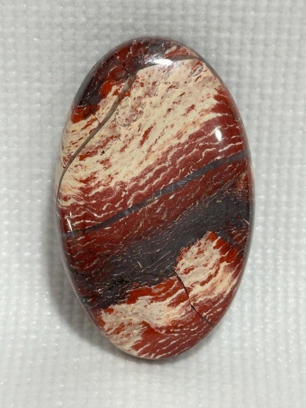 Snakeskin Jasper large oval cabochon, loose gemstone for jewelry making
