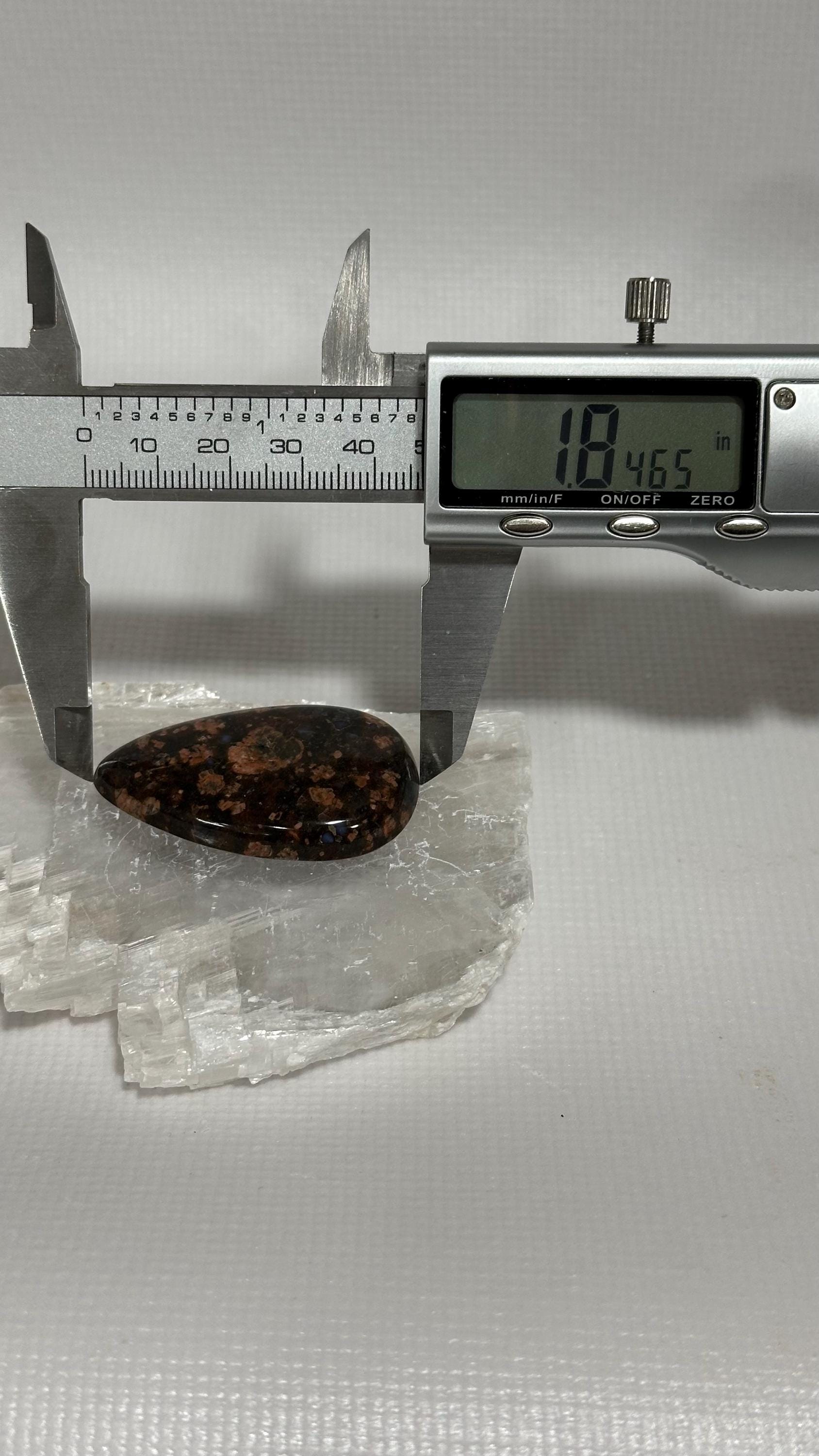 Llanite Rhyolite Teardrop Cabochon, Blue Quartz Jewelry Stone, Wire Wrapping Cab, Hand Polished Gemstone