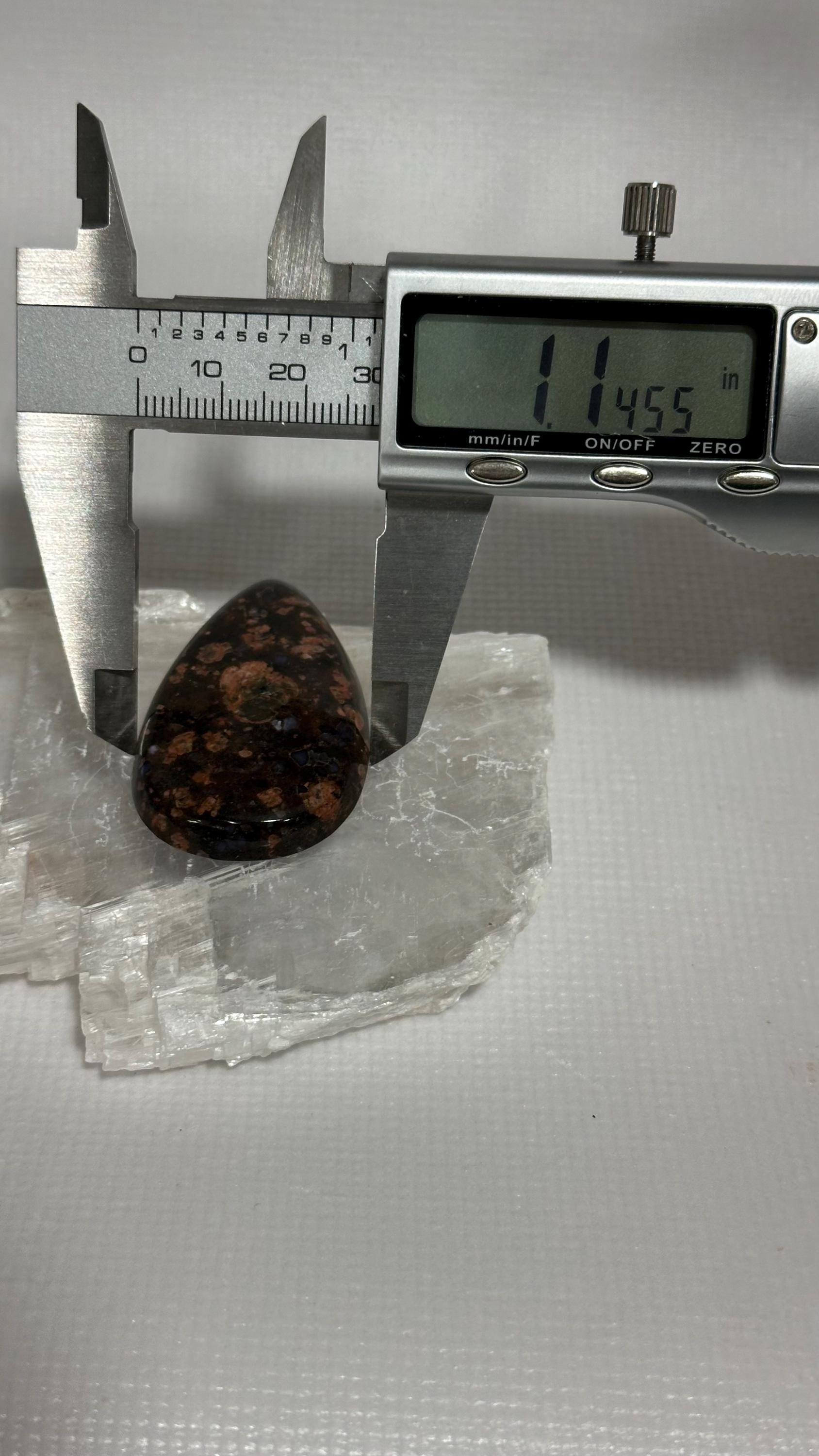 Llanite Rhyolite Teardrop Cabochon, Blue Quartz Jewelry Stone, Wire Wrapping Cab, Hand Polished Gemstone