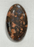 Llanite Rhyolite Oval Cabochon, Blue Quartz Jewelry Stone, Wire Wrapping Cab, Hand Polished Gemstone