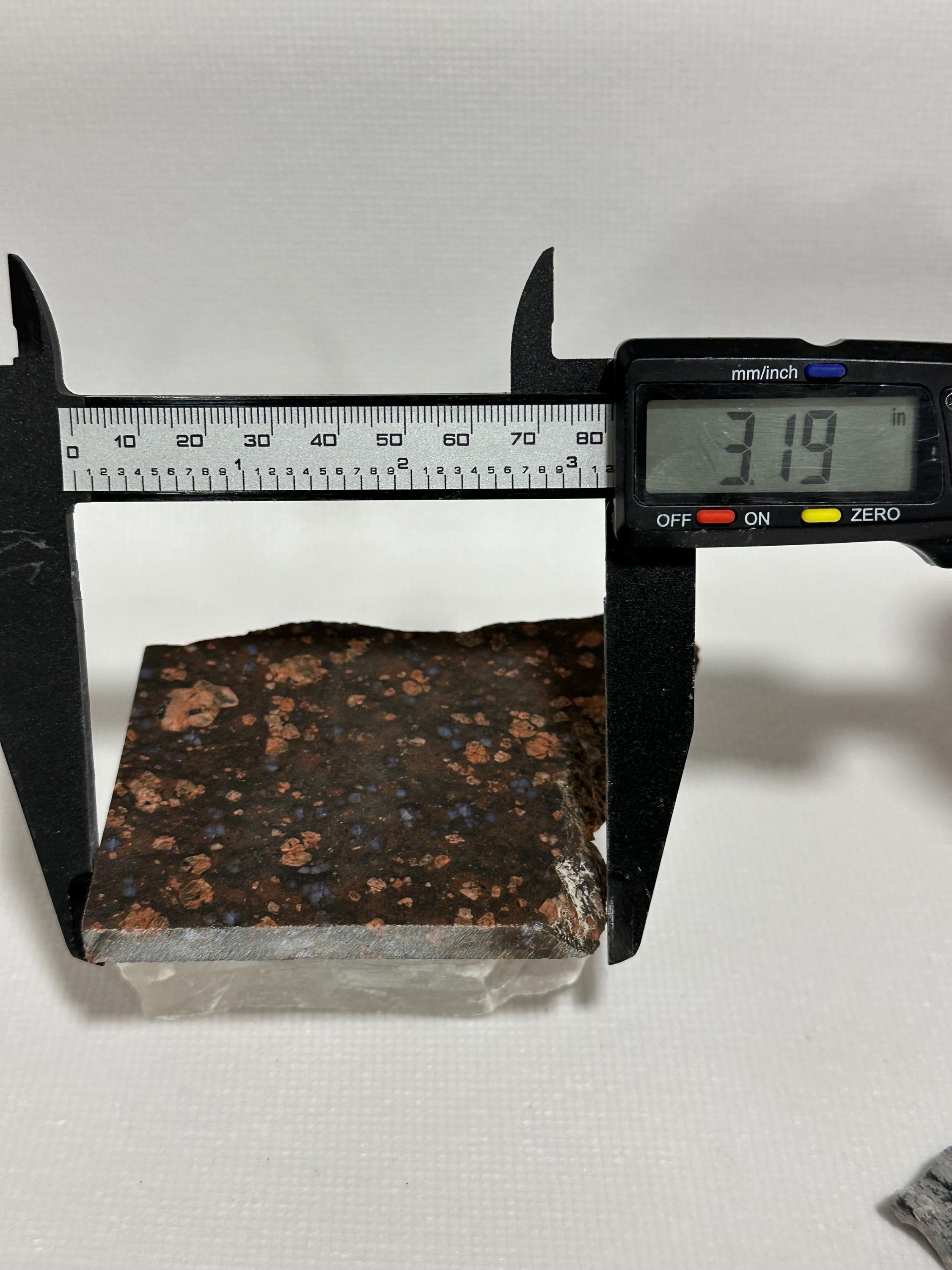 Llanite rhyolite gemstone slab for lapidary fun, unpolished