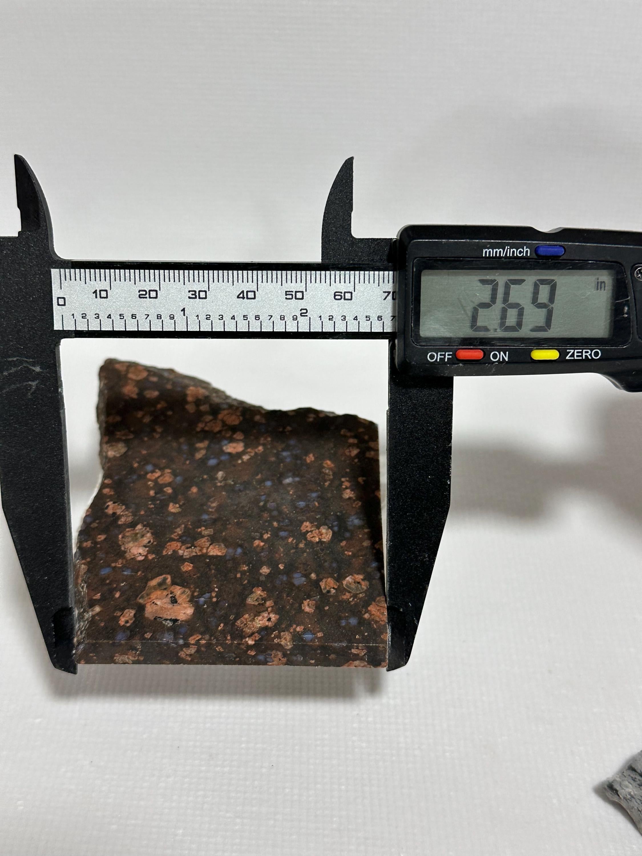 Llanite rhyolite gemstone slab for lapidary fun, unpolished