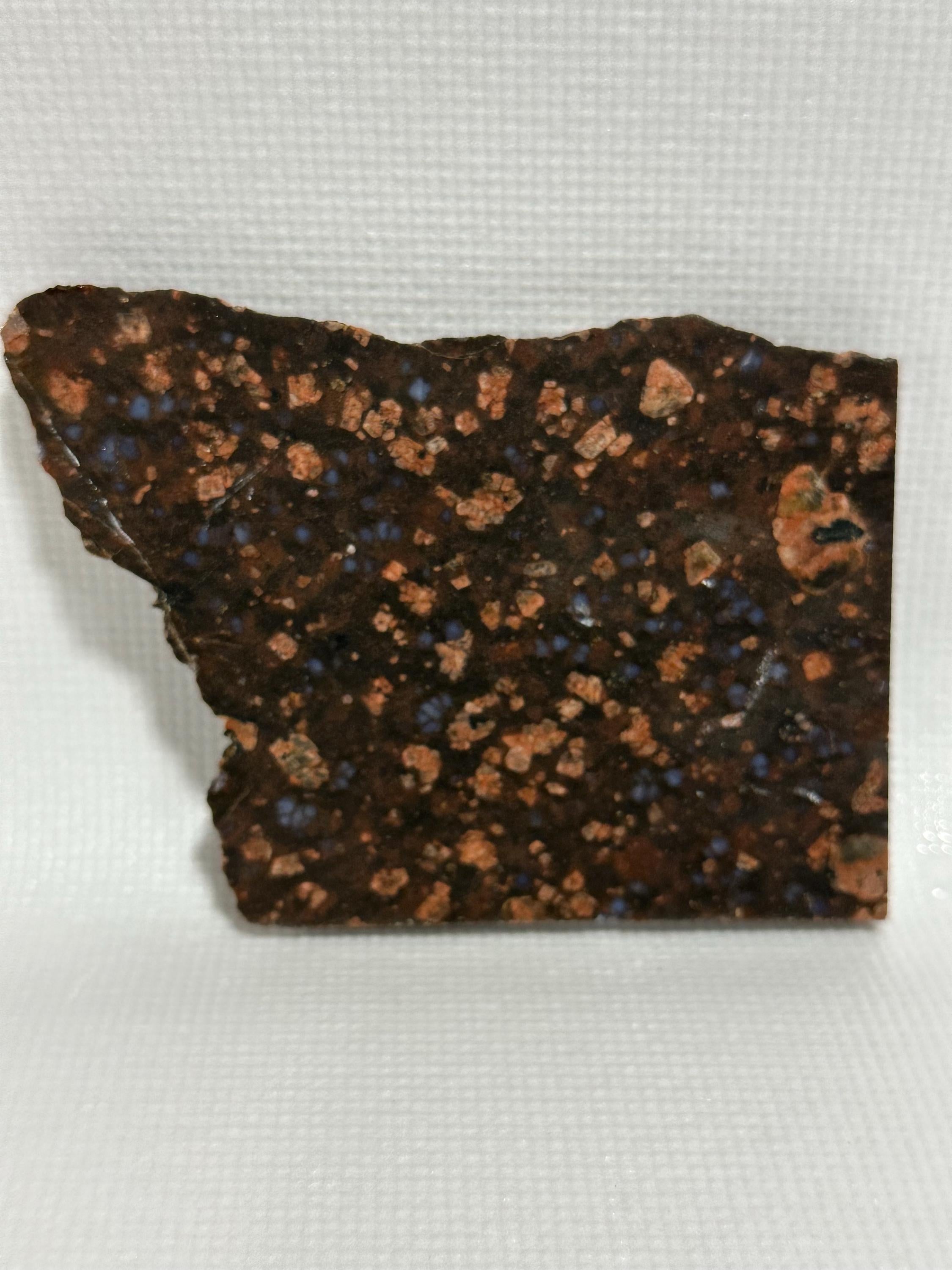 Llanite rhyolite gemstone slab for lapidary fun, unpolished