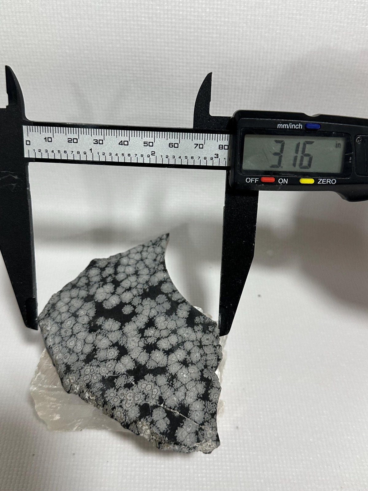 Snowflake Obsidian gemstone slab for lapidary fun, unpolished