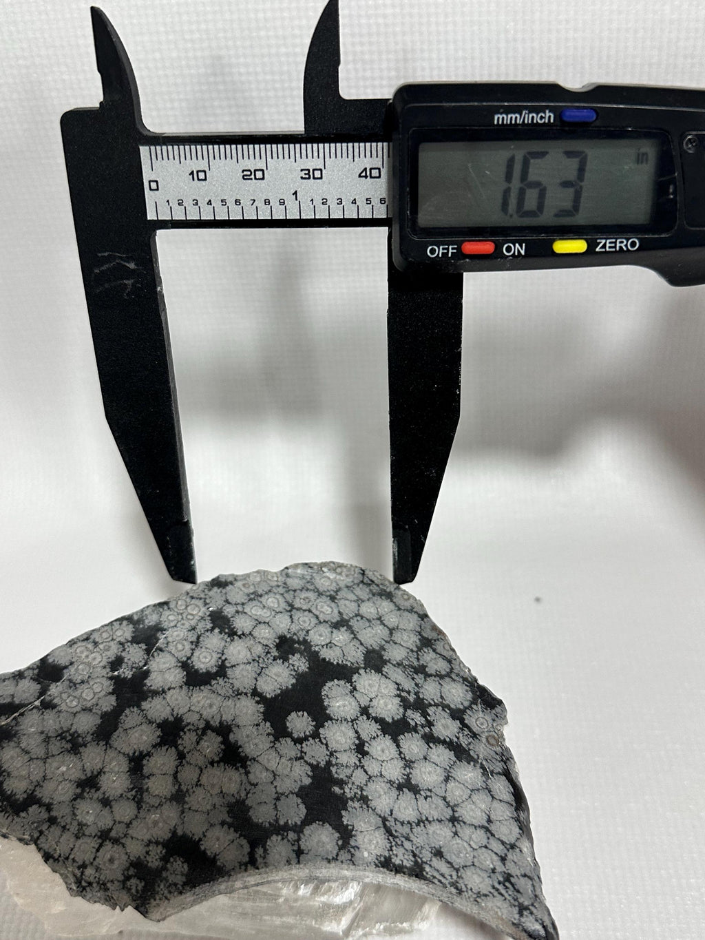 Snowflake Obsidian gemstone slab for lapidary fun, unpolished