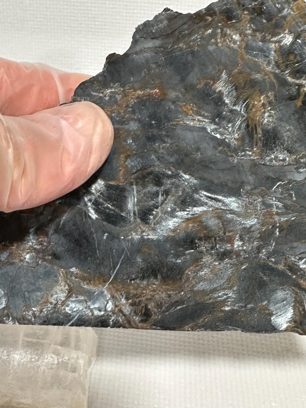 Pietersite slab—AA grade & unpolished—for collection or lapidary use