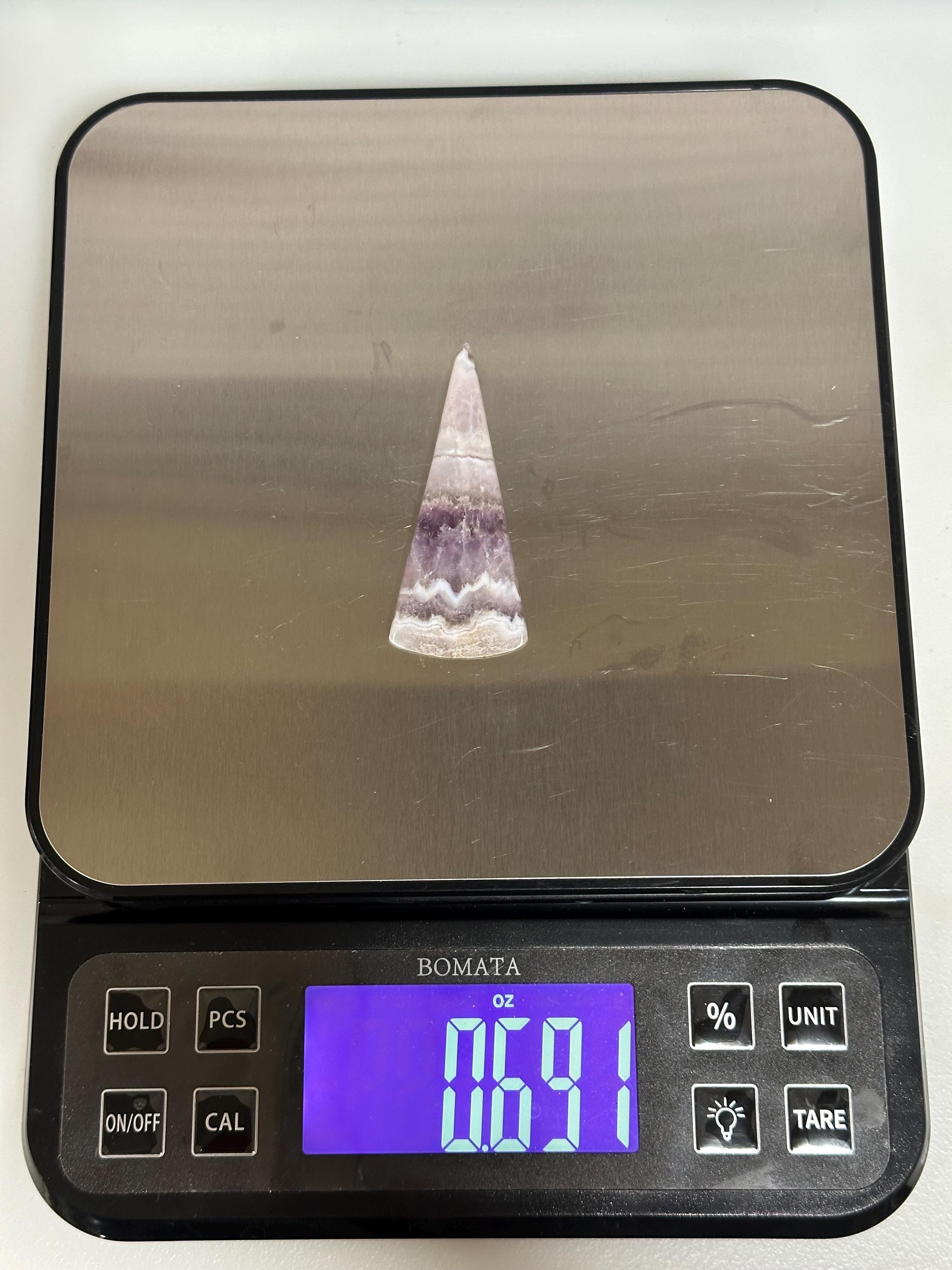 Extra long cabochon Chevron Amethyst skinny freeform for jewelry making