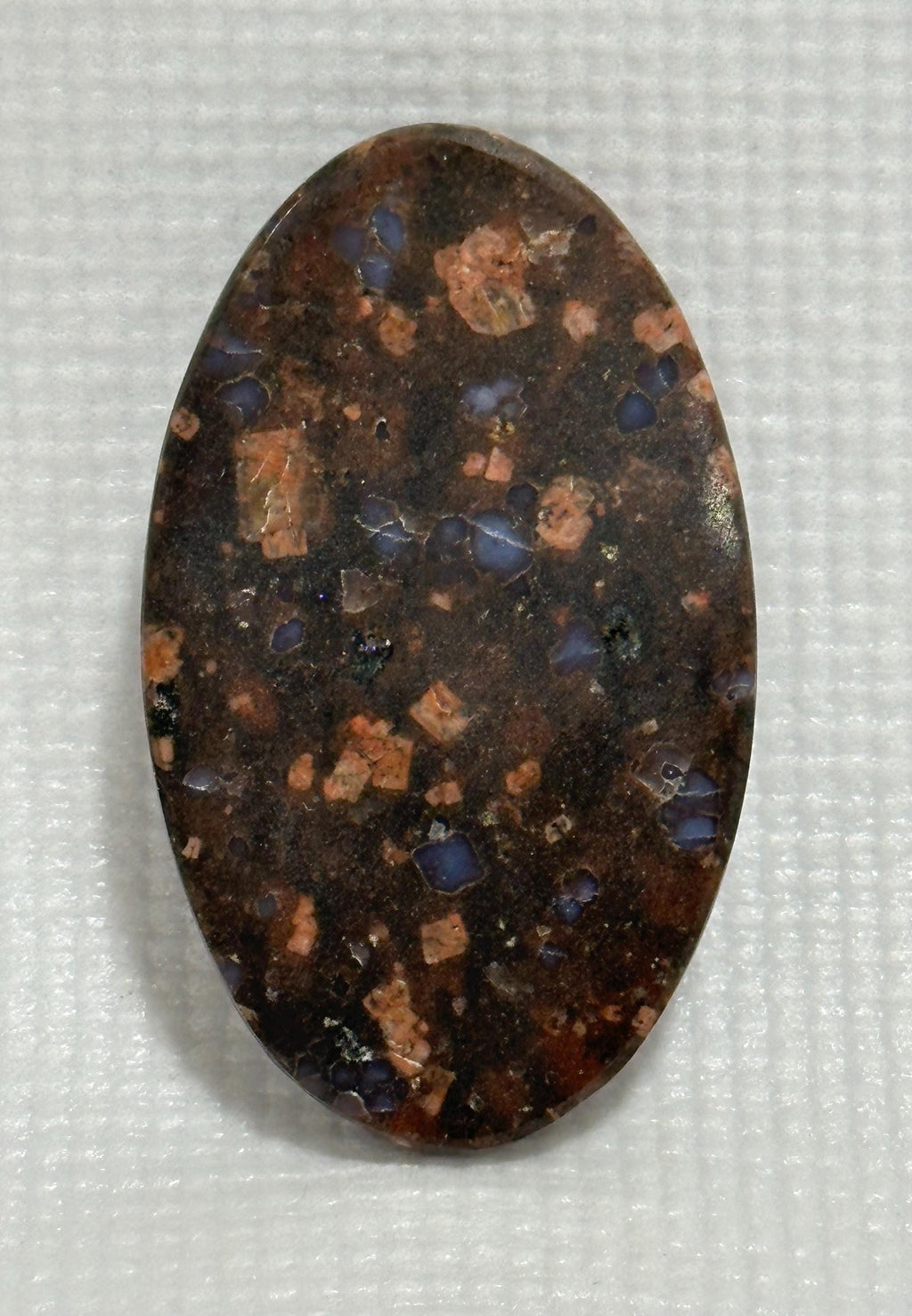 Llanite Rhyolite Oval Cabochon, Blue Quartz Jewelry Stone, Wire Wrapping Cab, Hand Polished Gemstone