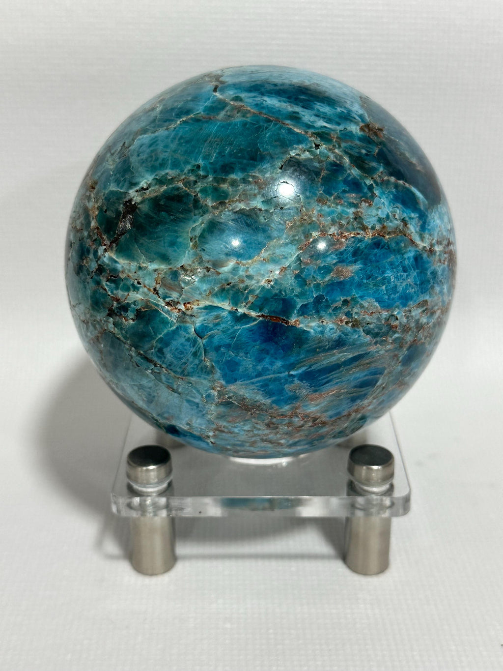 Custom steel and acrylic sphere stand for 1.5 inch+ specimens