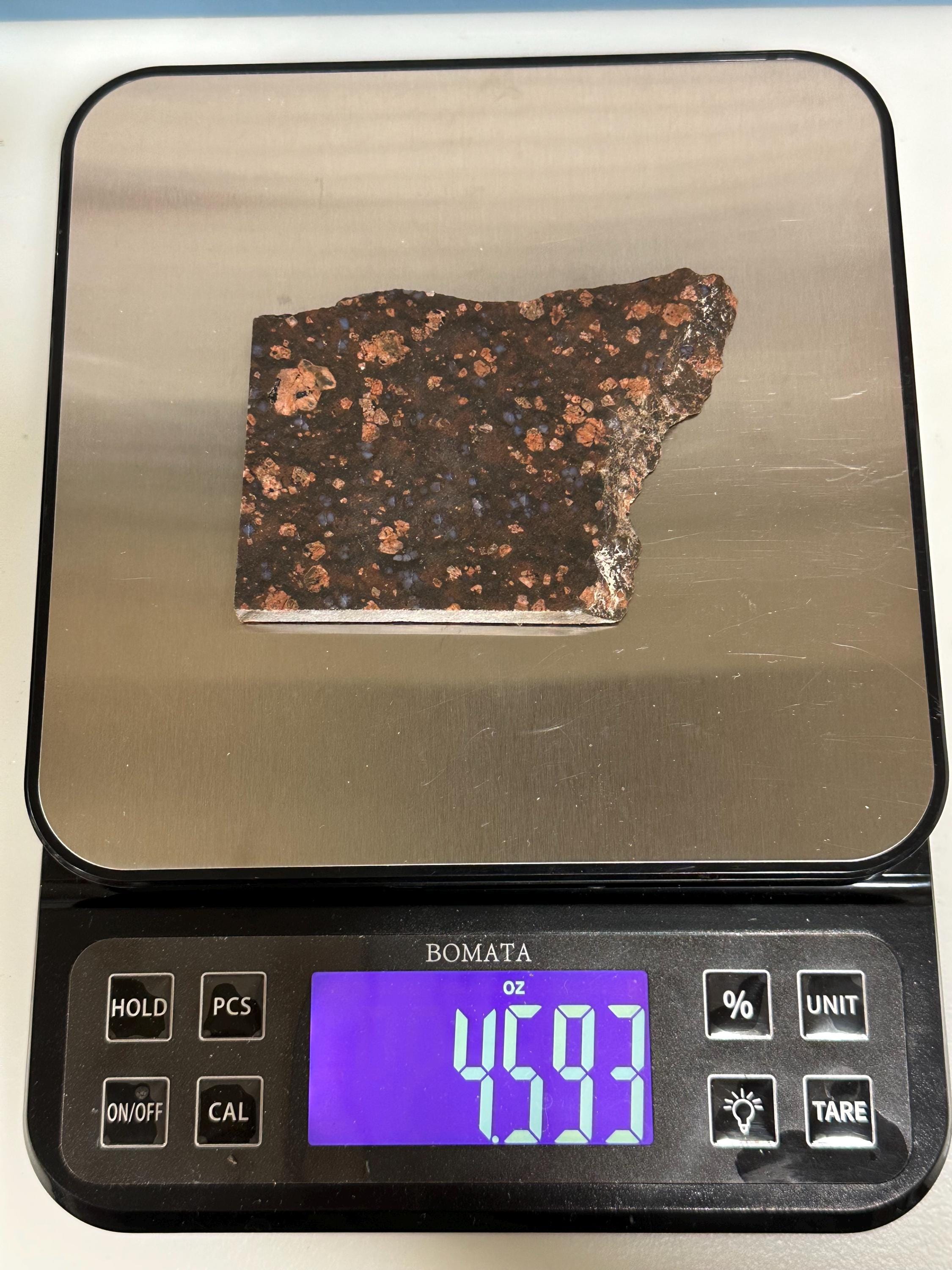 Llanite rhyolite gemstone slab for lapidary fun, unpolished