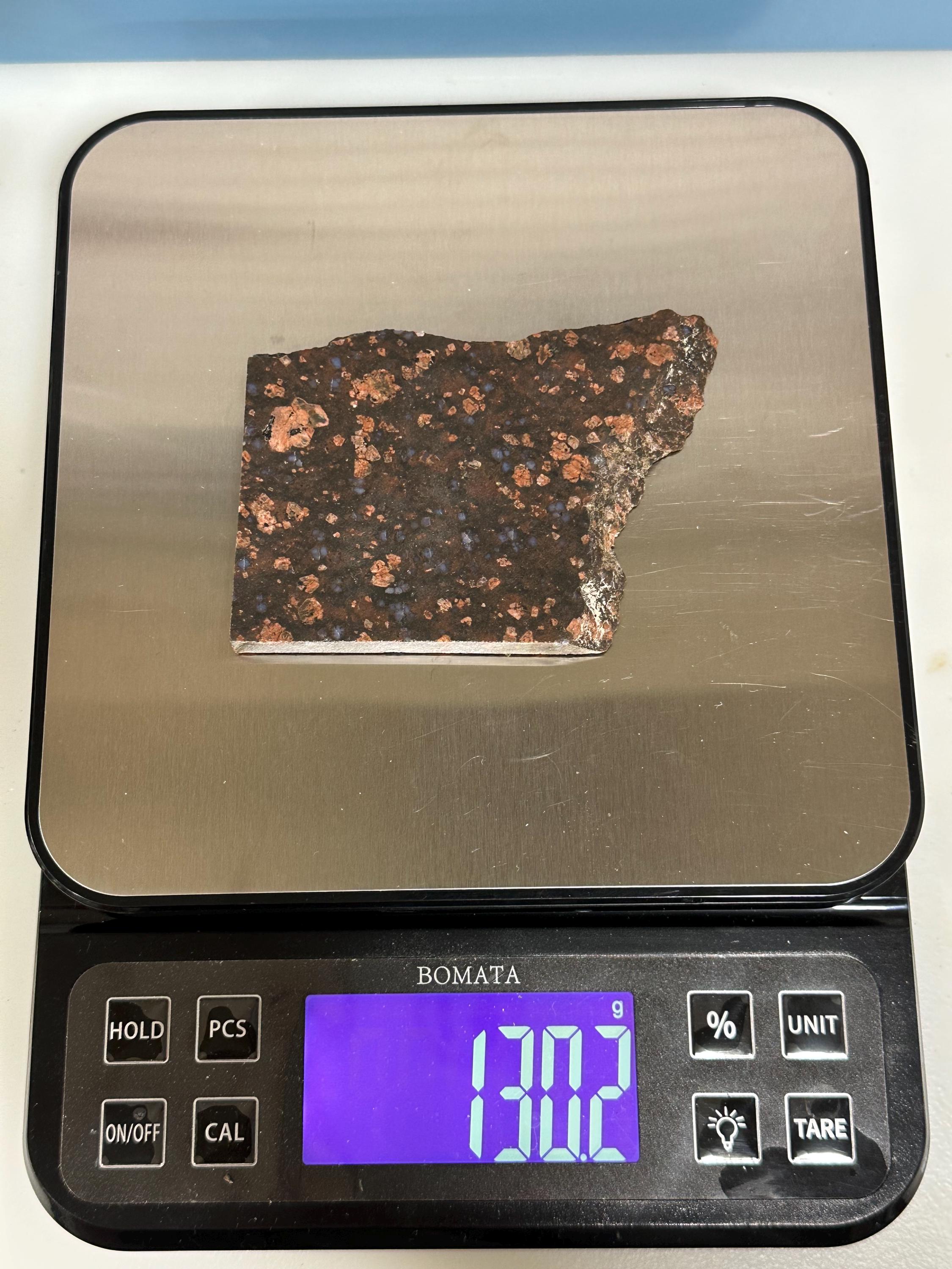 Llanite rhyolite gemstone slab for lapidary fun, unpolished