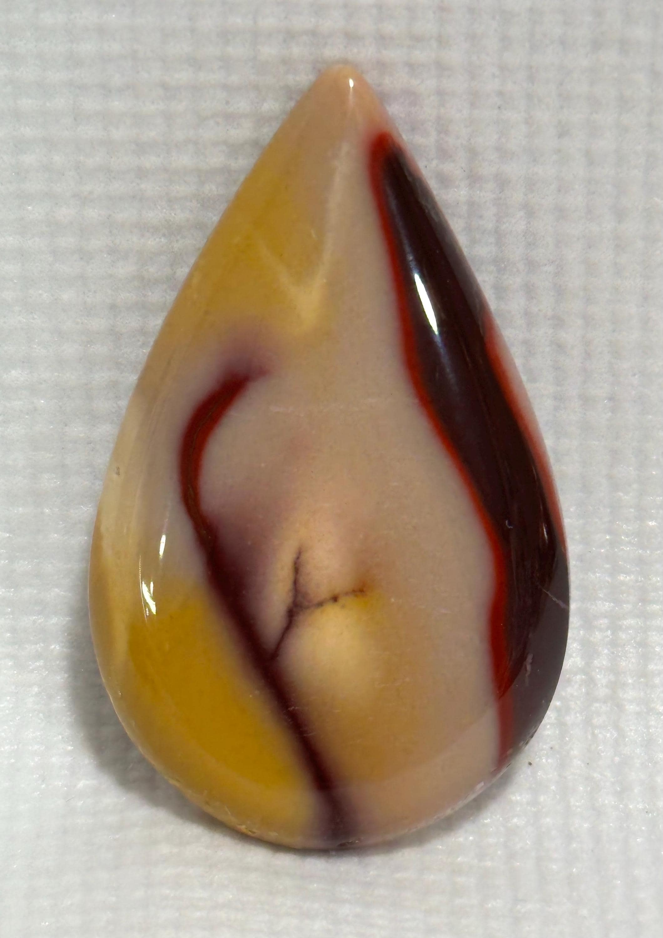 Mookaite cabochon, tricolor large freeform Jasper gemstone for jewelry making