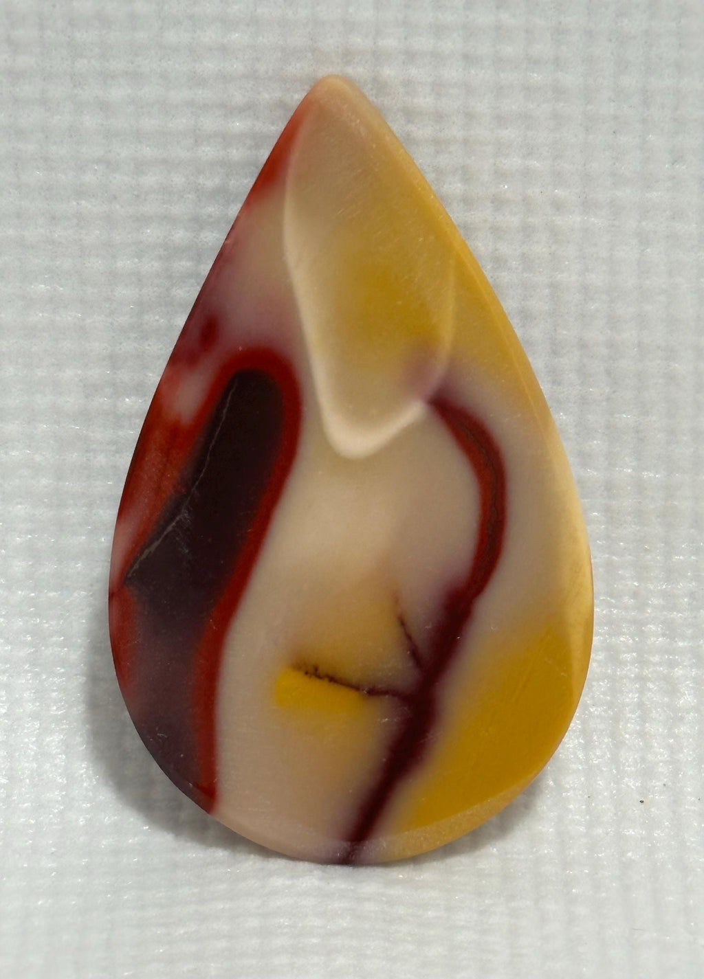 Mookaite cabochon, tricolor large freeform Jasper gemstone for jewelry making