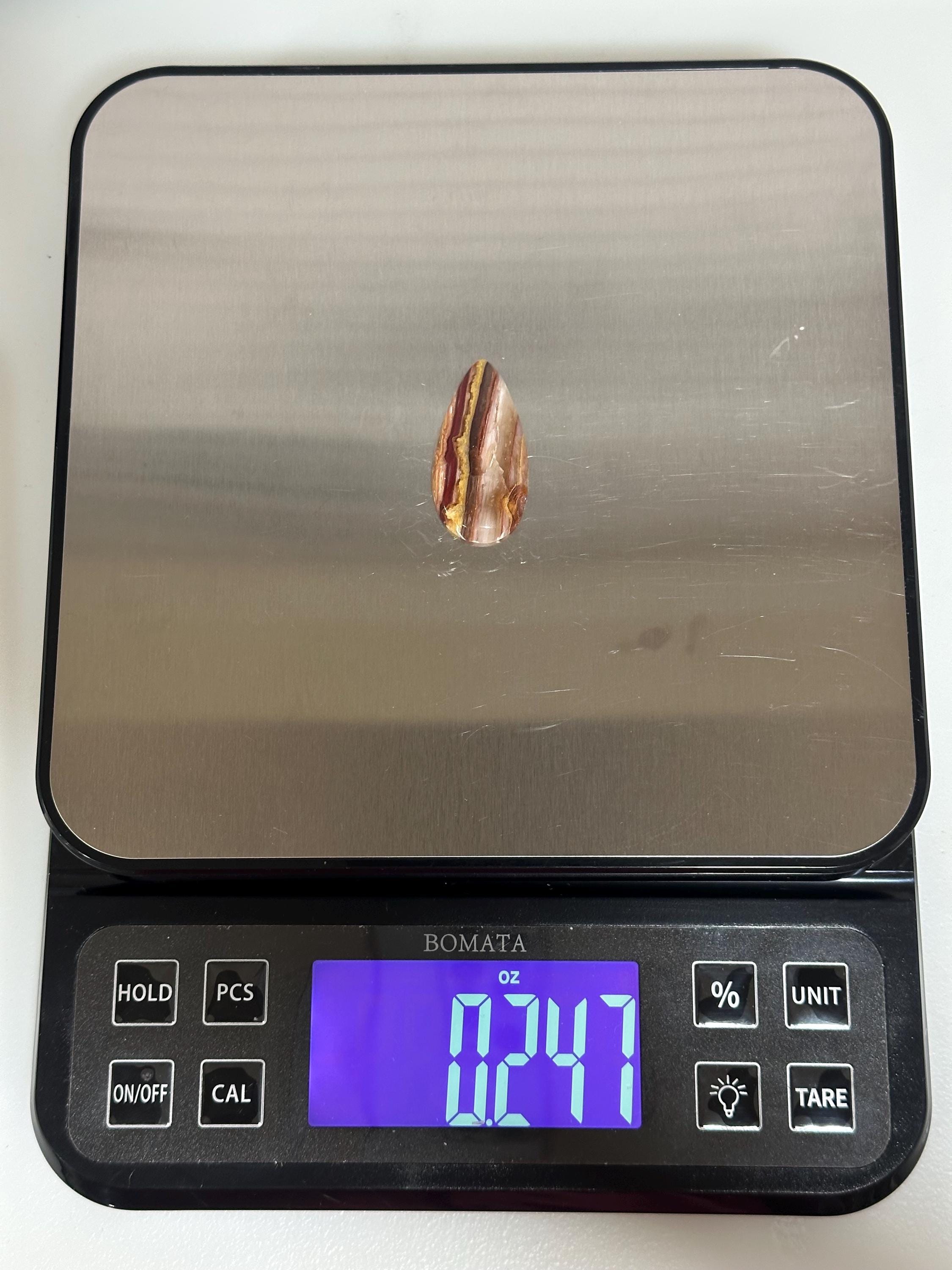 Utah Wildfire Opal Hyalite Cabochon, Candy Opal, Rare Banded Gemstone, Loose Stone for Jewelry Making