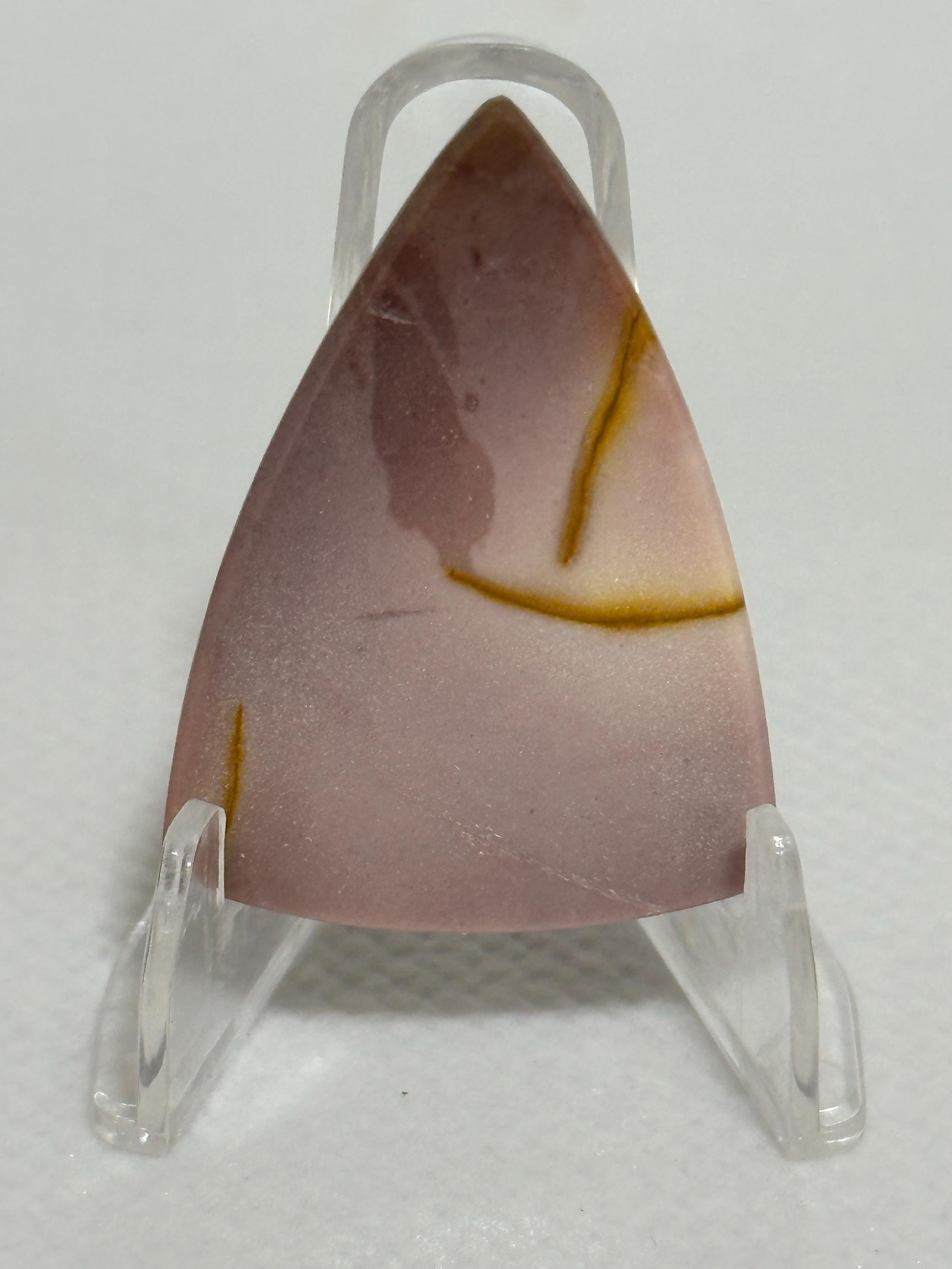 Lilac Mookaite cabochon, tricolor freeform Jasper gemstone for jewelry making