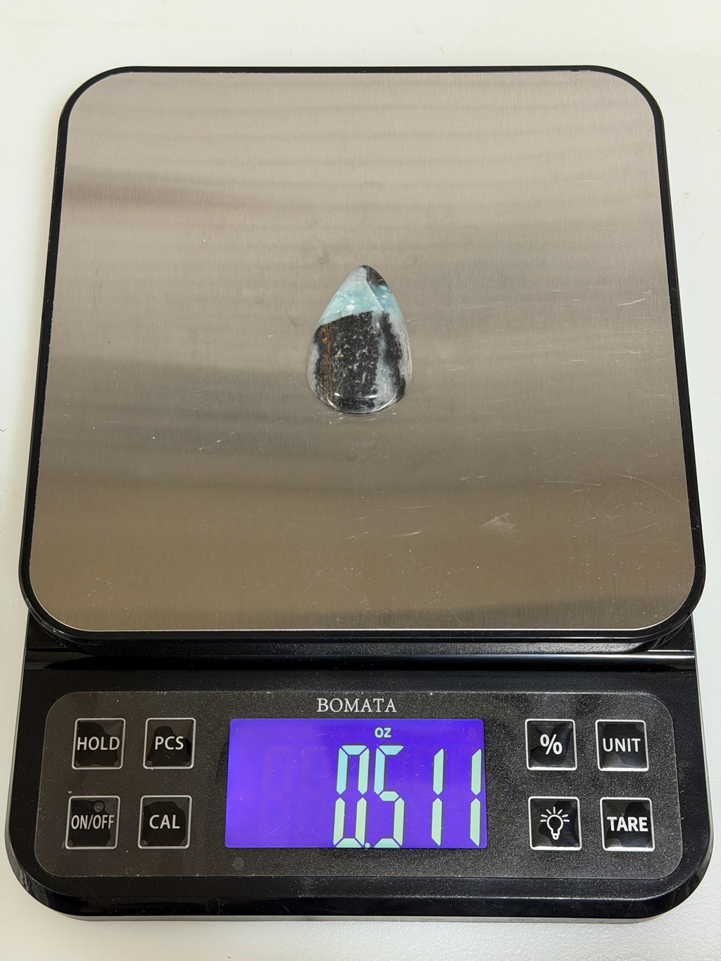 Utah Sky Stone Large Teardrop Cabochon, Polished Gemstone for Jewelry Making