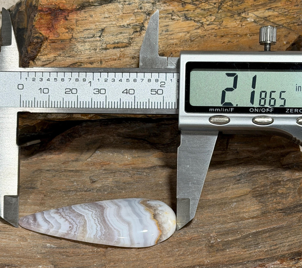 Sowbelly Agate Cabochon, Large Hand Polished Designer Stone for Wire Wrapping and Jewelry Making