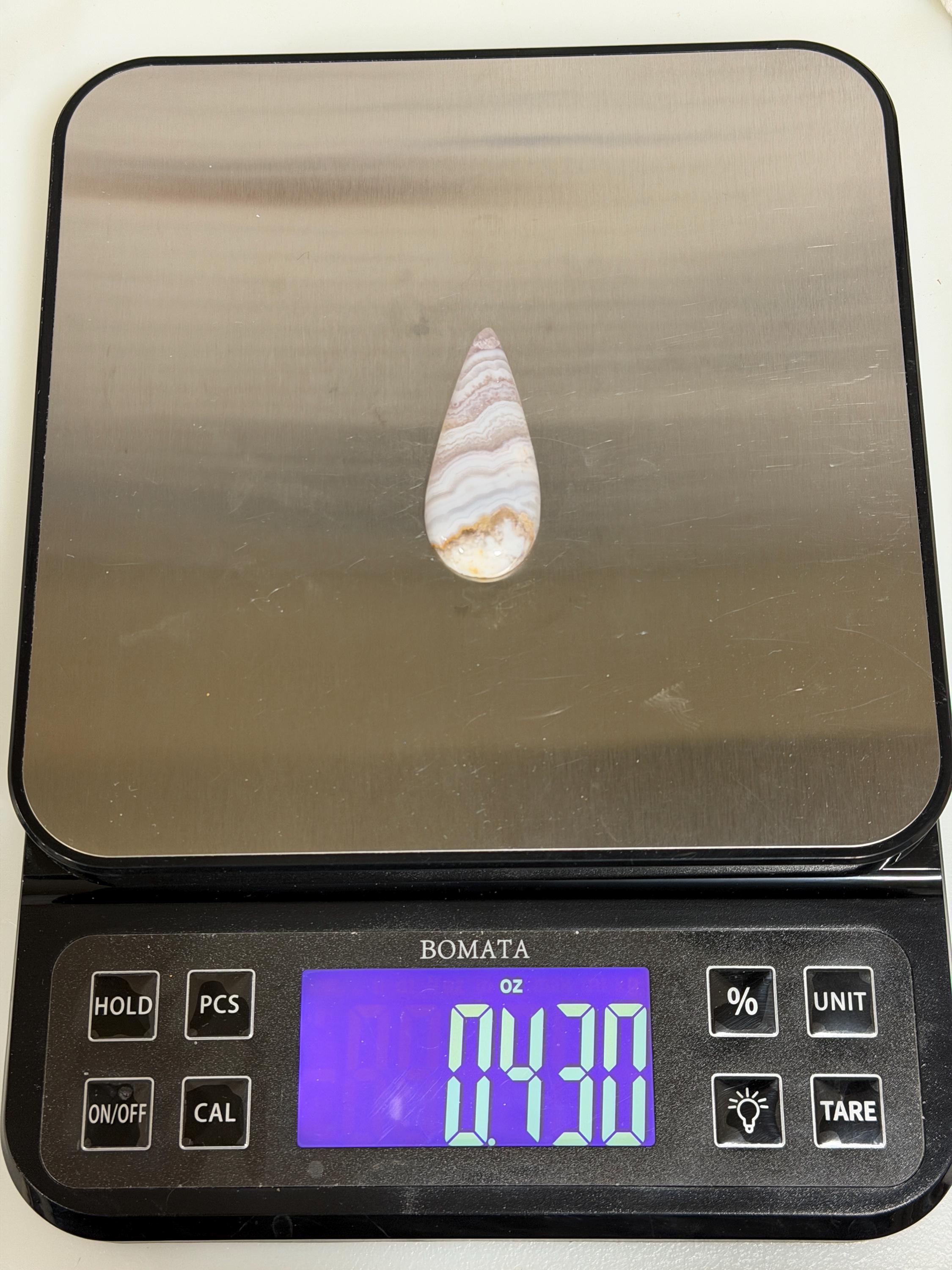 Sowbelly Agate Cabochon, Large Hand Polished Designer Stone for Wire Wrapping and Jewelry Making