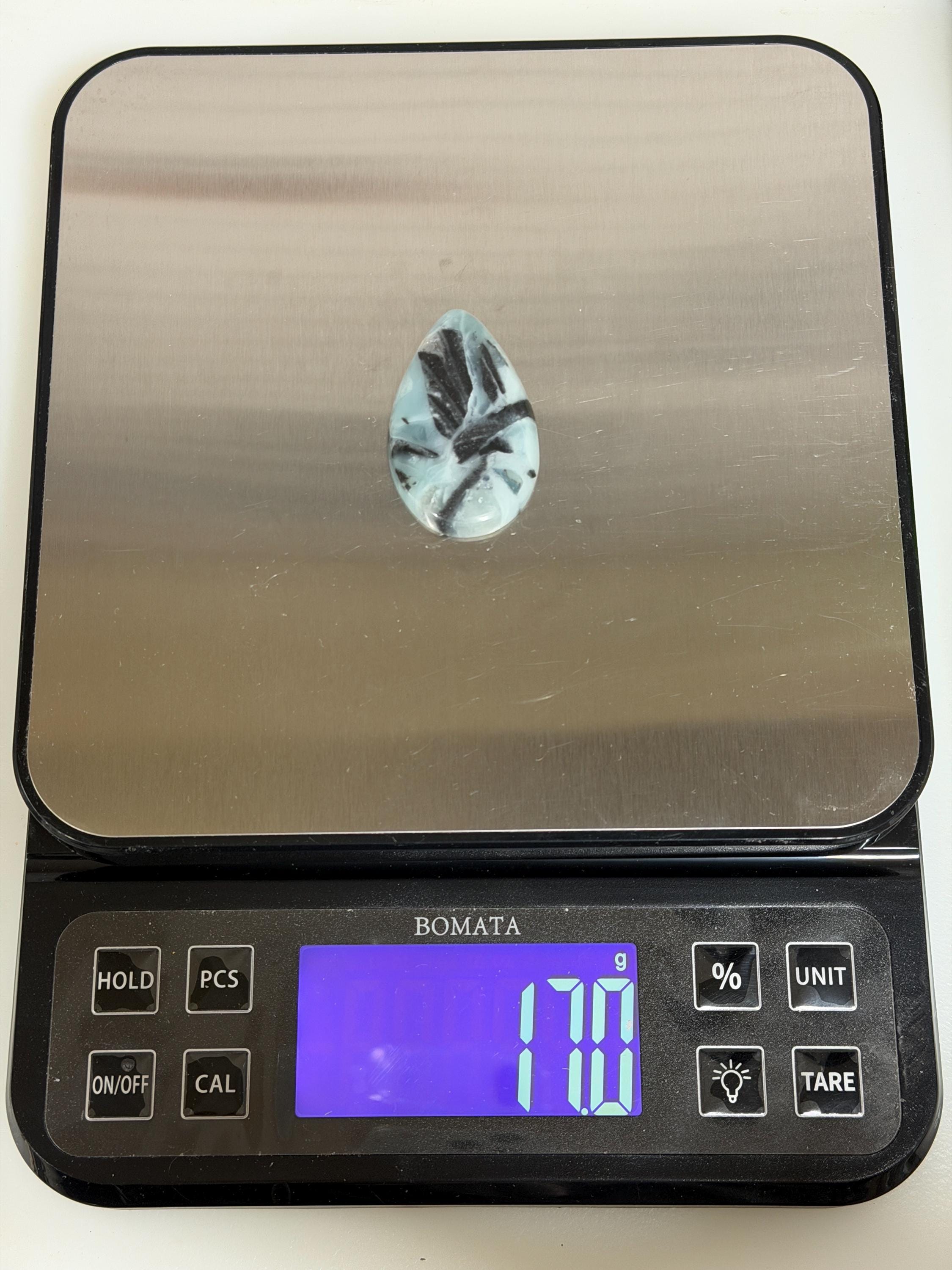 Utah Sky Stone Cabochon, Designer Hand-Cut Polished Gemstone for Jewelry Making