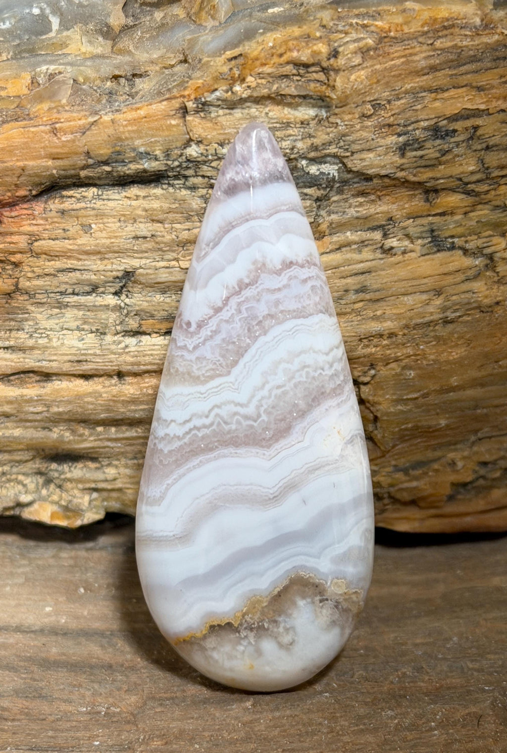 Sowbelly Agate Cabochon, Large Hand Polished Designer Stone for Wire Wrapping and Jewelry Making