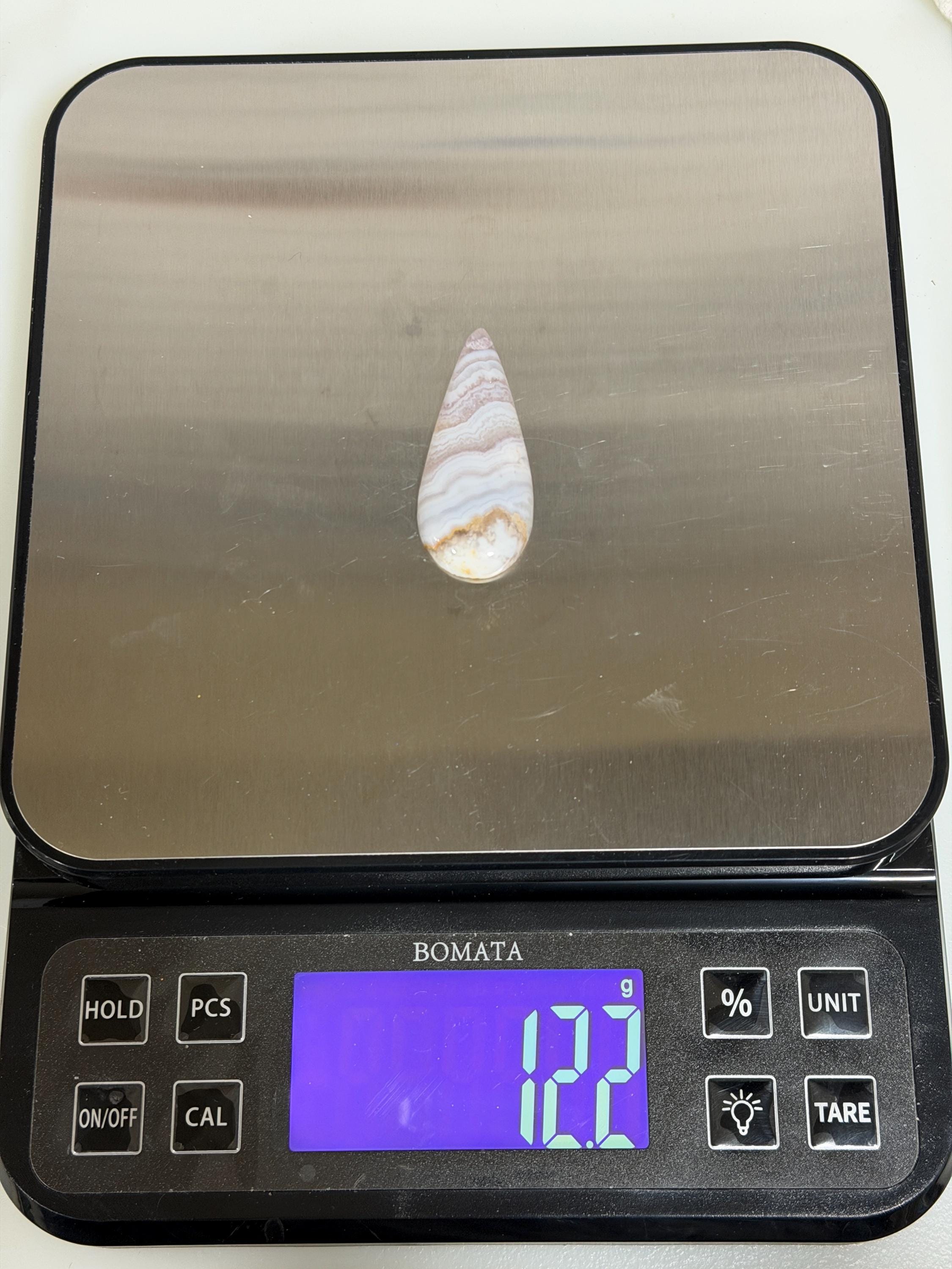 Sowbelly Agate Cabochon, Large Hand Polished Designer Stone for Wire Wrapping and Jewelry Making