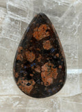 Llanite Rhyolite Teardrop Cabochon, Blue Quartz Jewelry Stone, Large Wire Wrapping Cab, Hand Polished Designer Gemstone