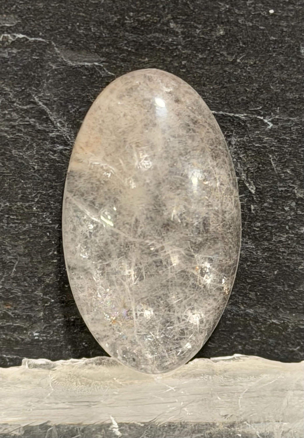 Utah Bubble Opal Cabochon, Rare Utah Opal, Clear Opal with Color Flash and Bubbles, Hand Cut Gemstone, Collector Stone, Wire Wrap Cab